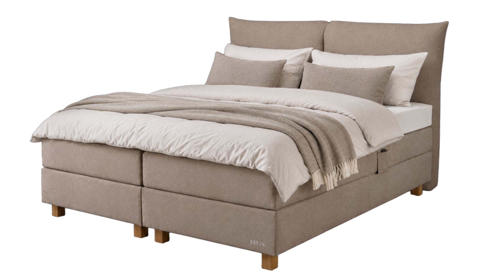 Delux Scandinavia Boxspringbett Tonsberg Braun | Schubiger Möbel