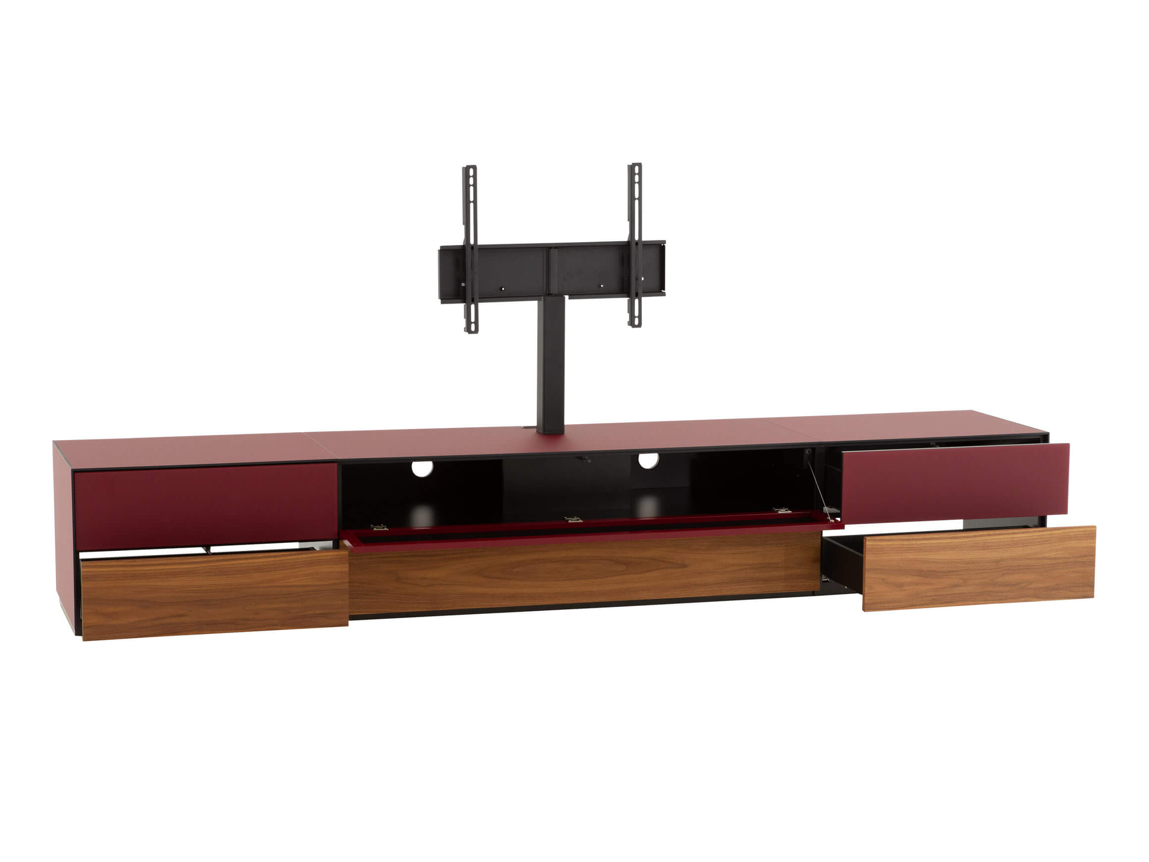 TV-Möbel Sonorous Elements, Velourglas Bordeau, Front