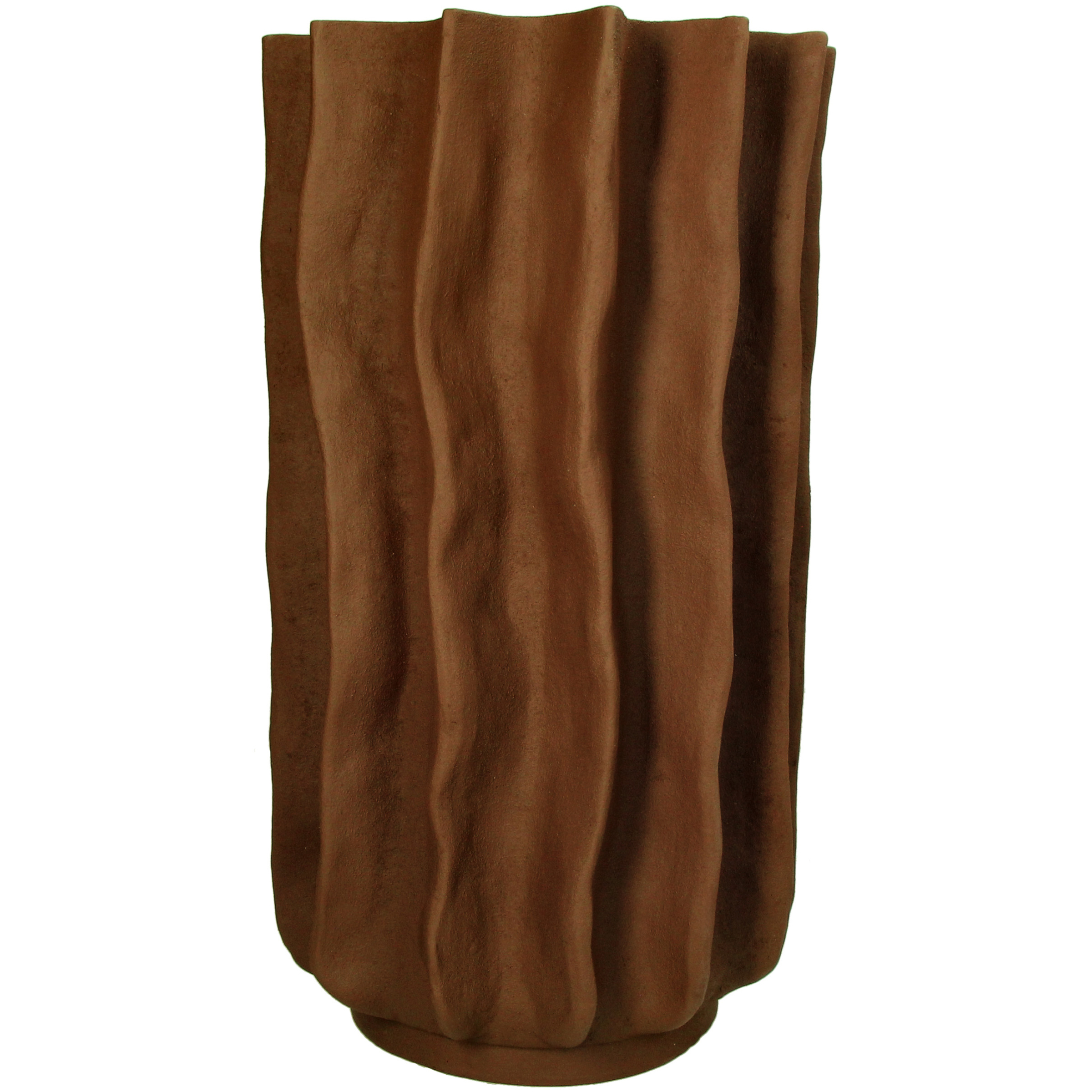 Kersten Vase Polyresin, Braun H: 38 cm  | Schubiger Möbel
