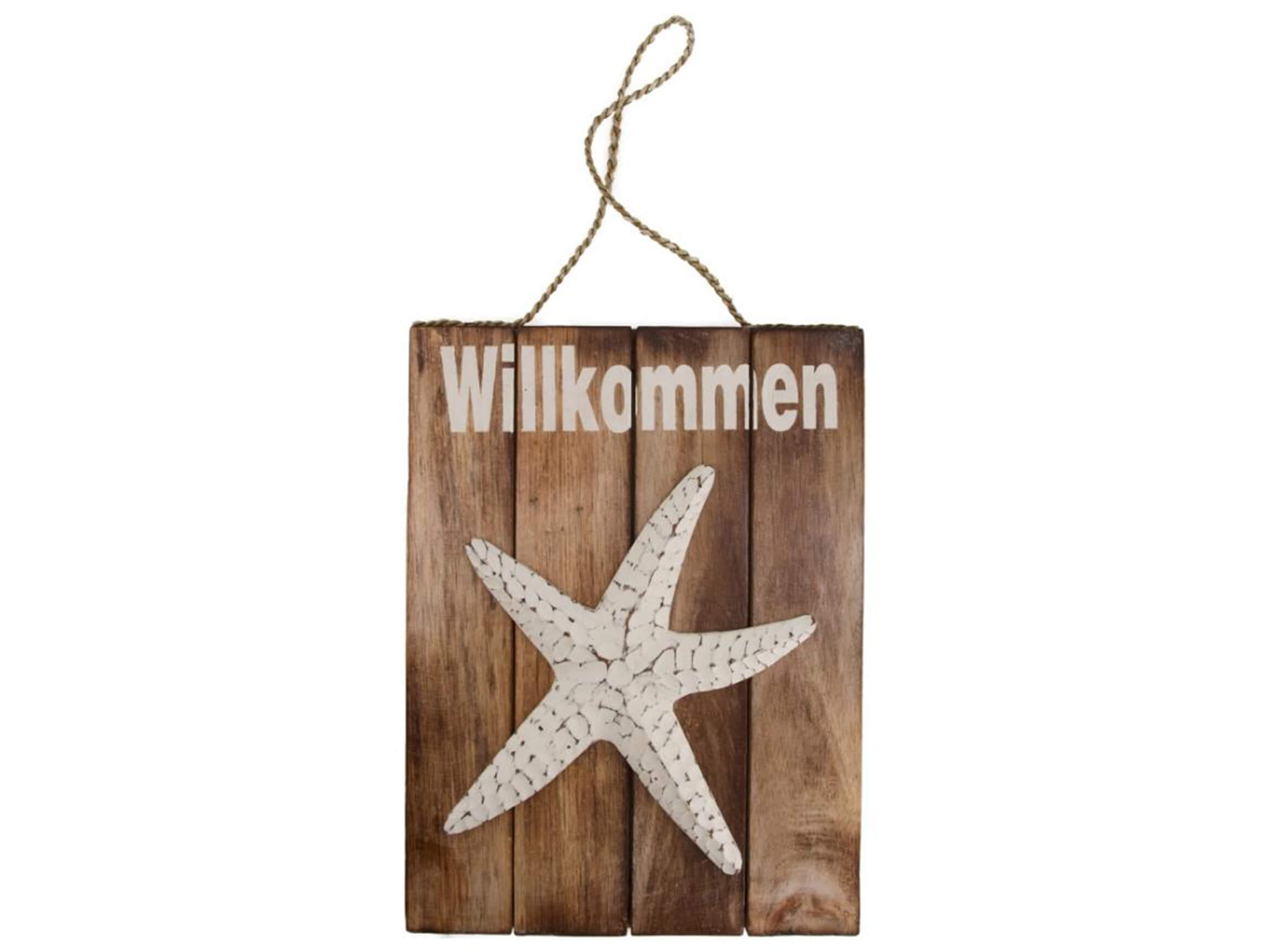 Wandschmuck Willkommen-Schild H: 5 cm Dijk