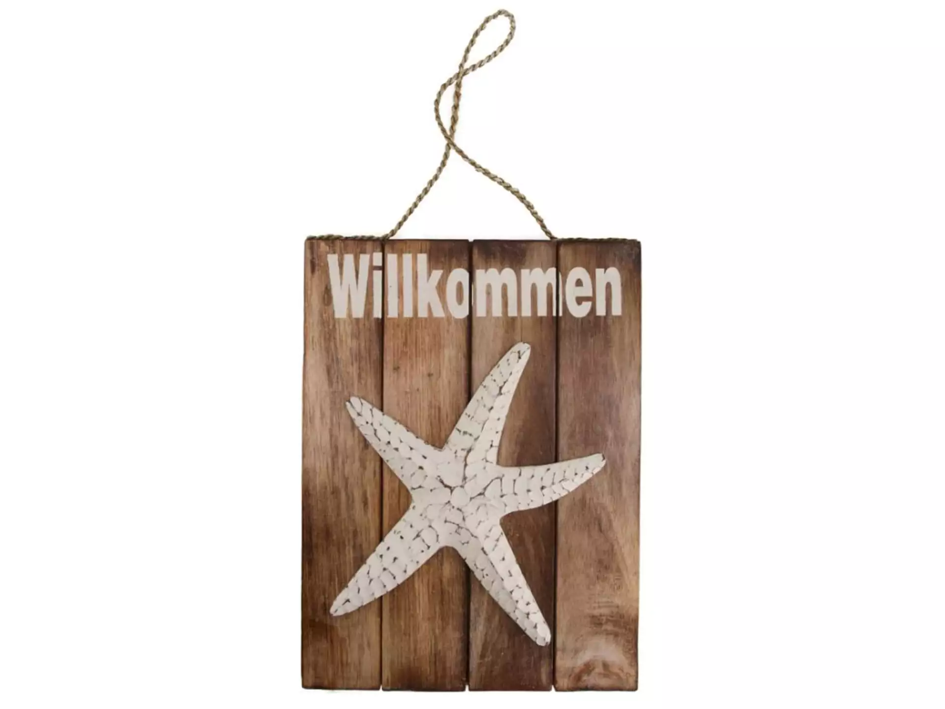 Wandschmuck Willkommen-Schild H: 5 cm Dijk