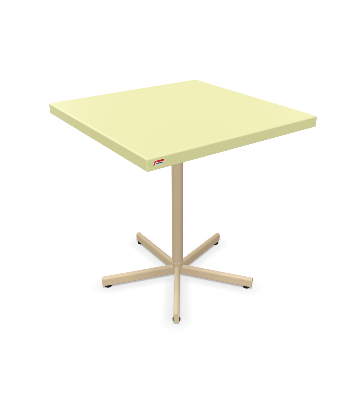 Schaffner Tisch Bodensee Quadratisch Gelb | Schubiger Möbel