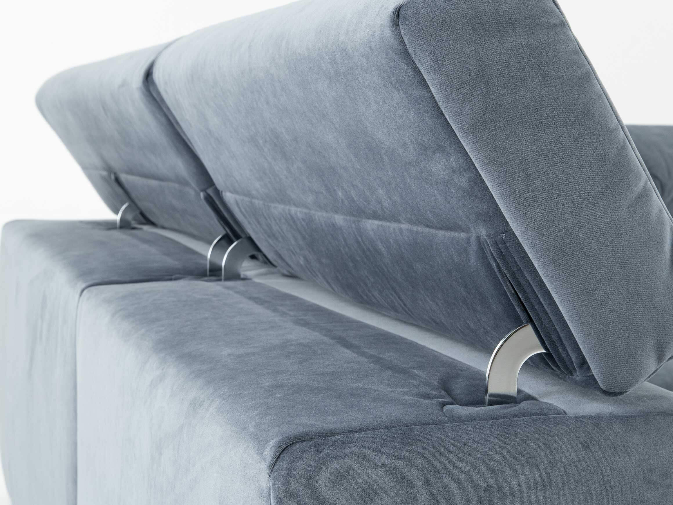 Ecksofa Selinda Polipol / Farbe: Denim / Bezugsmaterial: Stoff