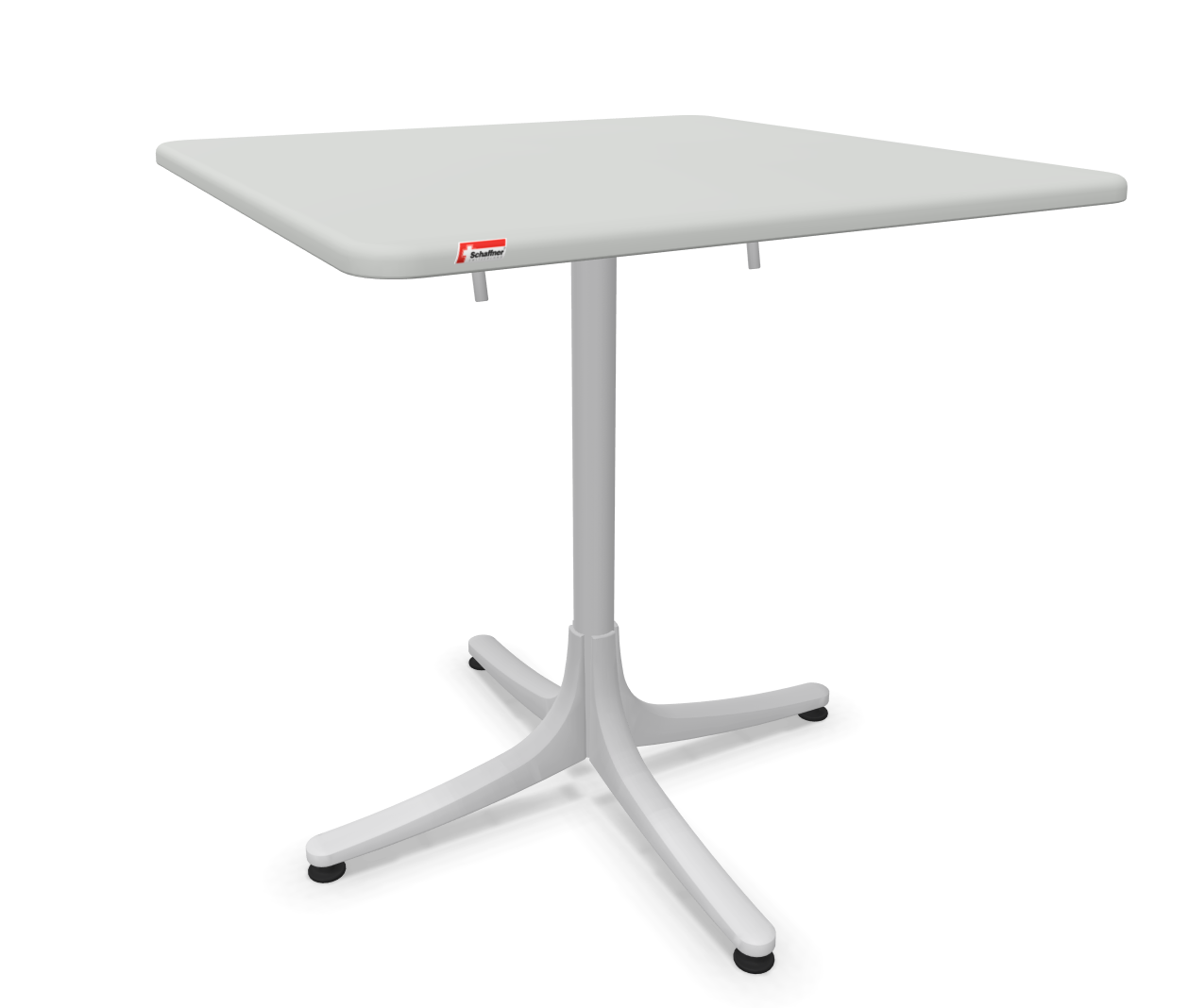 Table de jardin Schaffhausen de Schaffner / Couleur : alu / Dimensions : 70 x 70 cm