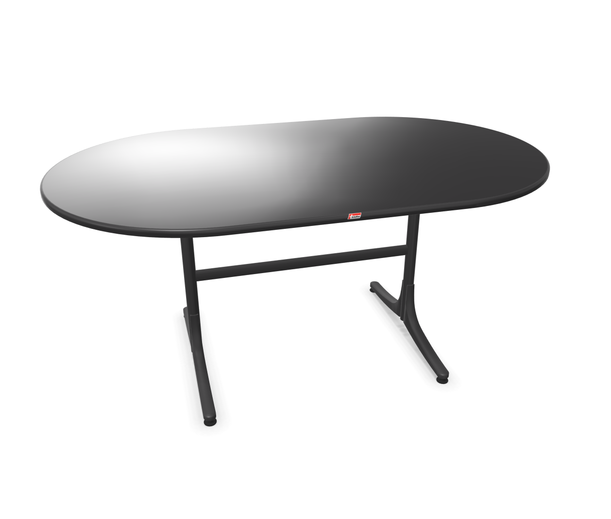 Table de jardin Schaffhausen Oval de Schaffner / Couleur : anthracite / Dimensions : 160 x 95 cm