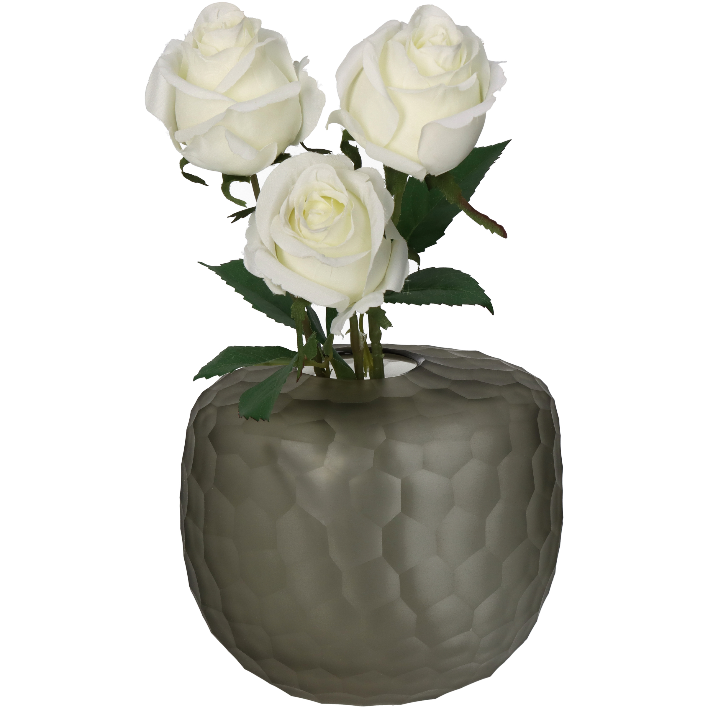 Vase Glas, Rauch H: 20 cm Kersten