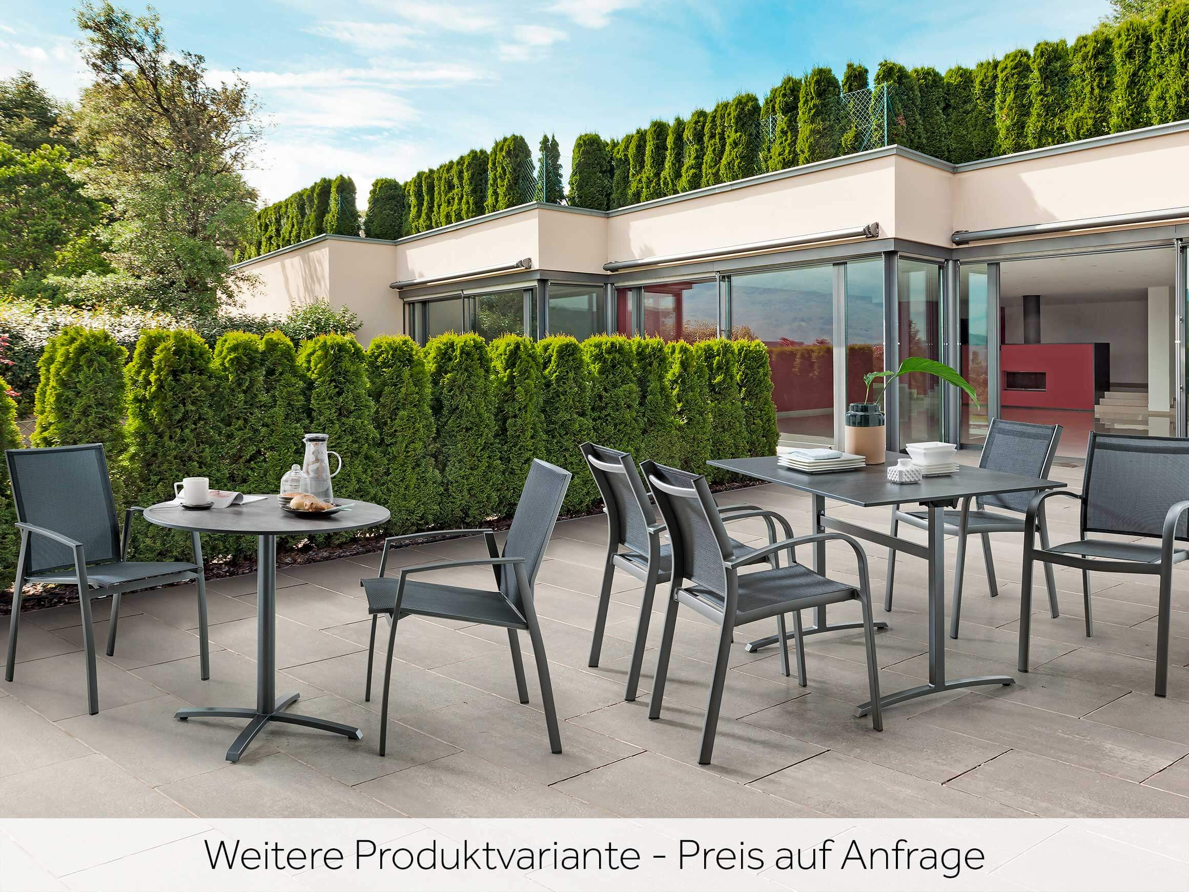 Sessel Argumente Ii, Gestell Alu Schwarz, Stapelbar, b 57 cm h 88 cm