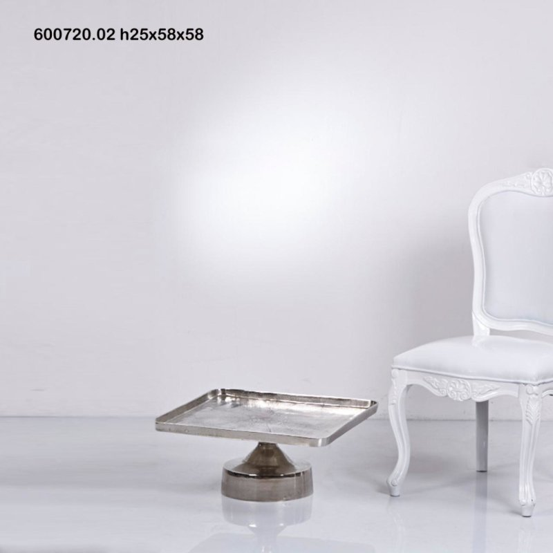 Decofinder Geschirr Etagere Alu Quadrillo, Silber  | Schubiger Möbel