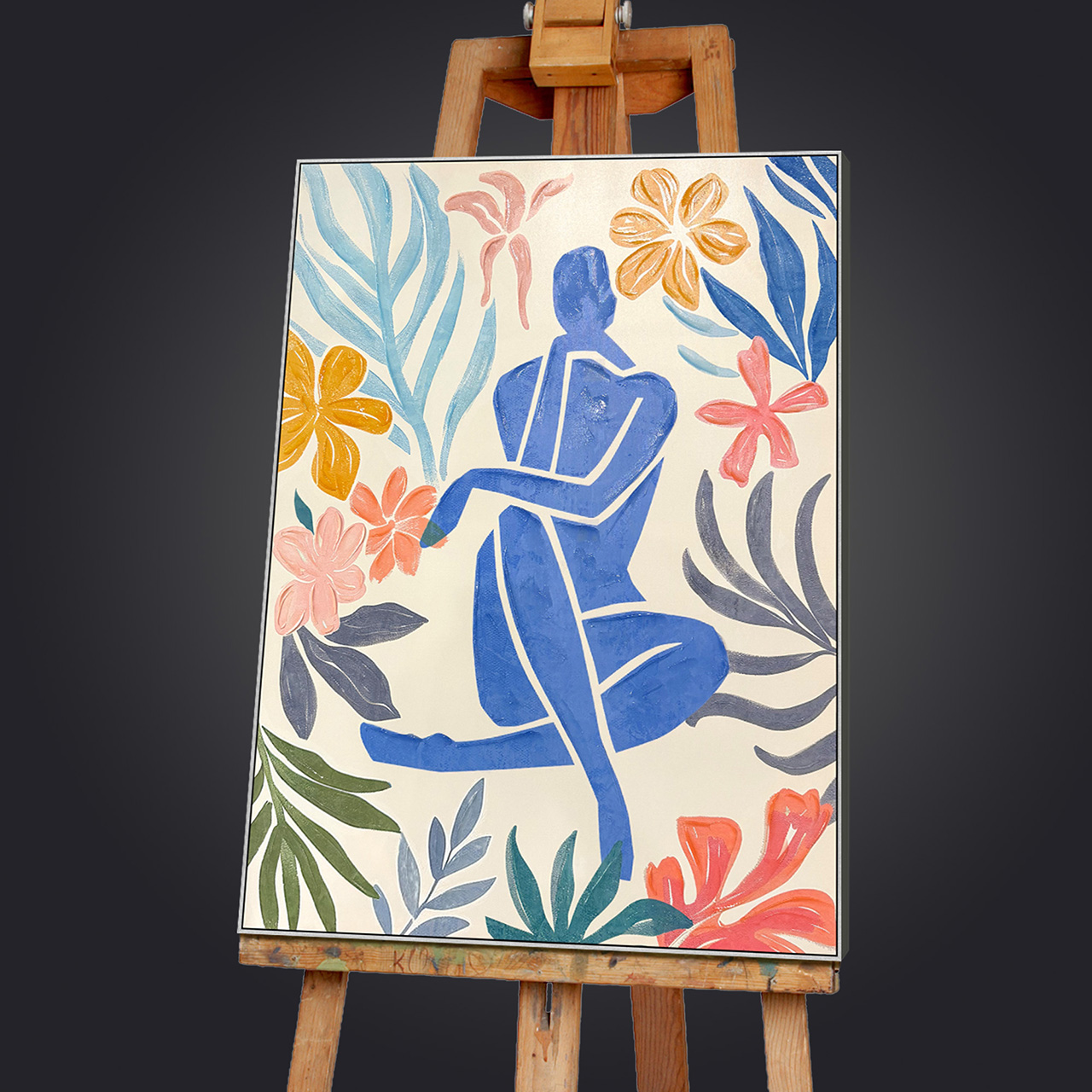 Gemälde Matisse-Inspiriert Blauer Akt image LAND