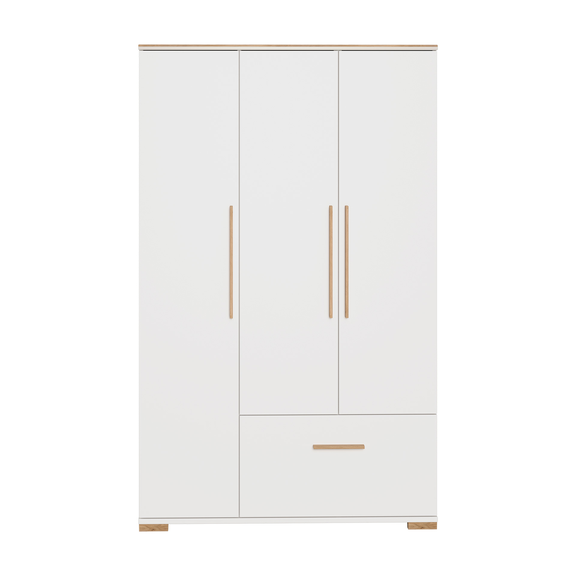 Kleiderschrank Enie 3T1S von Paidi / Farbe: Weiss / Grösse: 124 x 56 cm