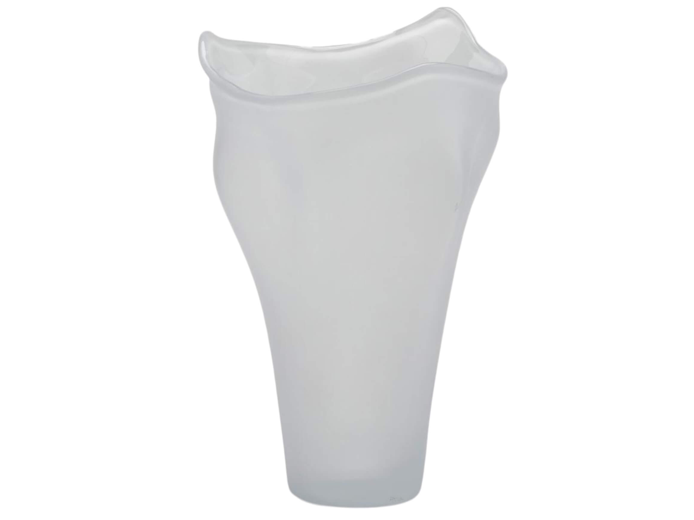 Edg Vase Glas Weiss Matt H: 40 cm  | Schubiger Möbel