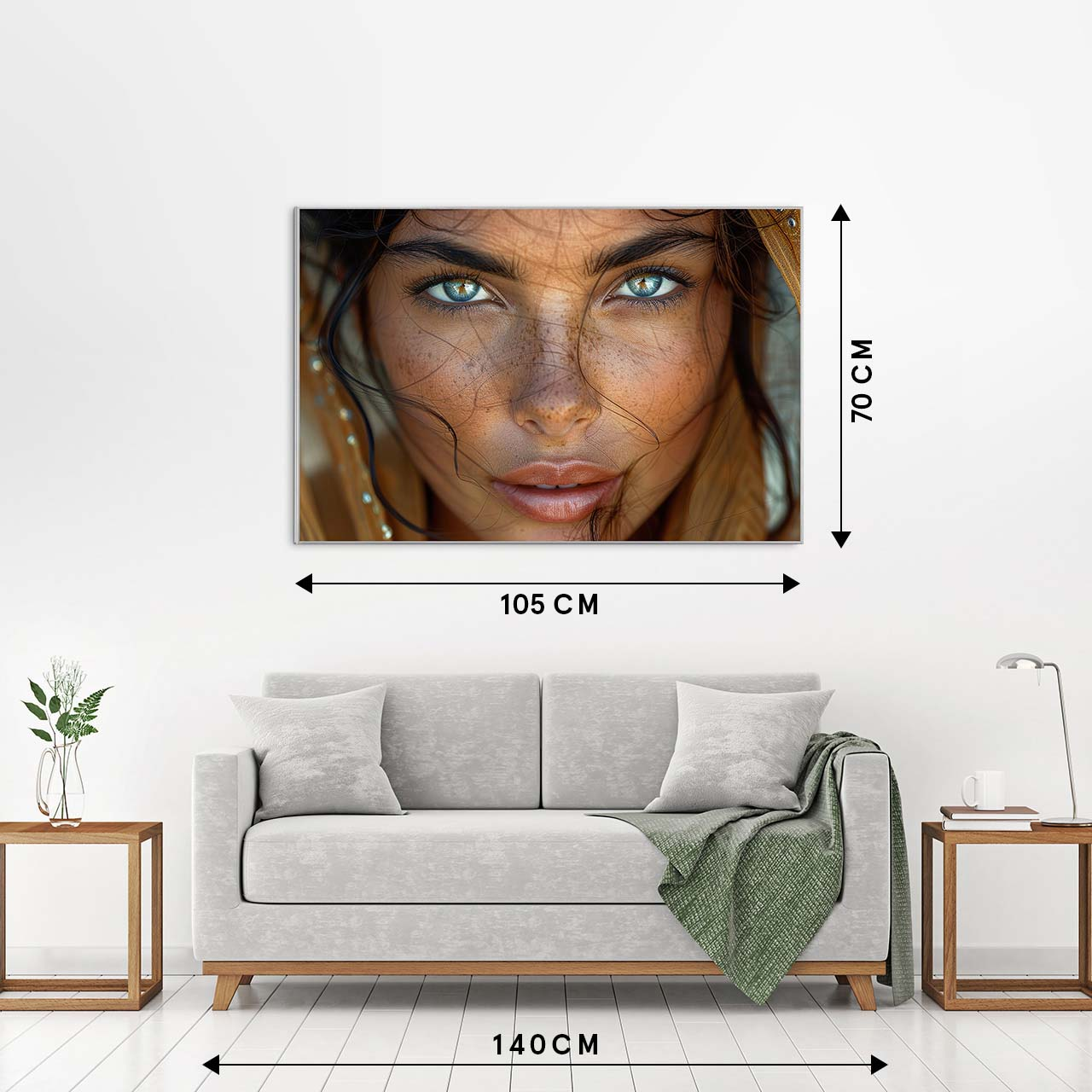 Bild mit Rahmen-Green Eyes Oriental-image LAND