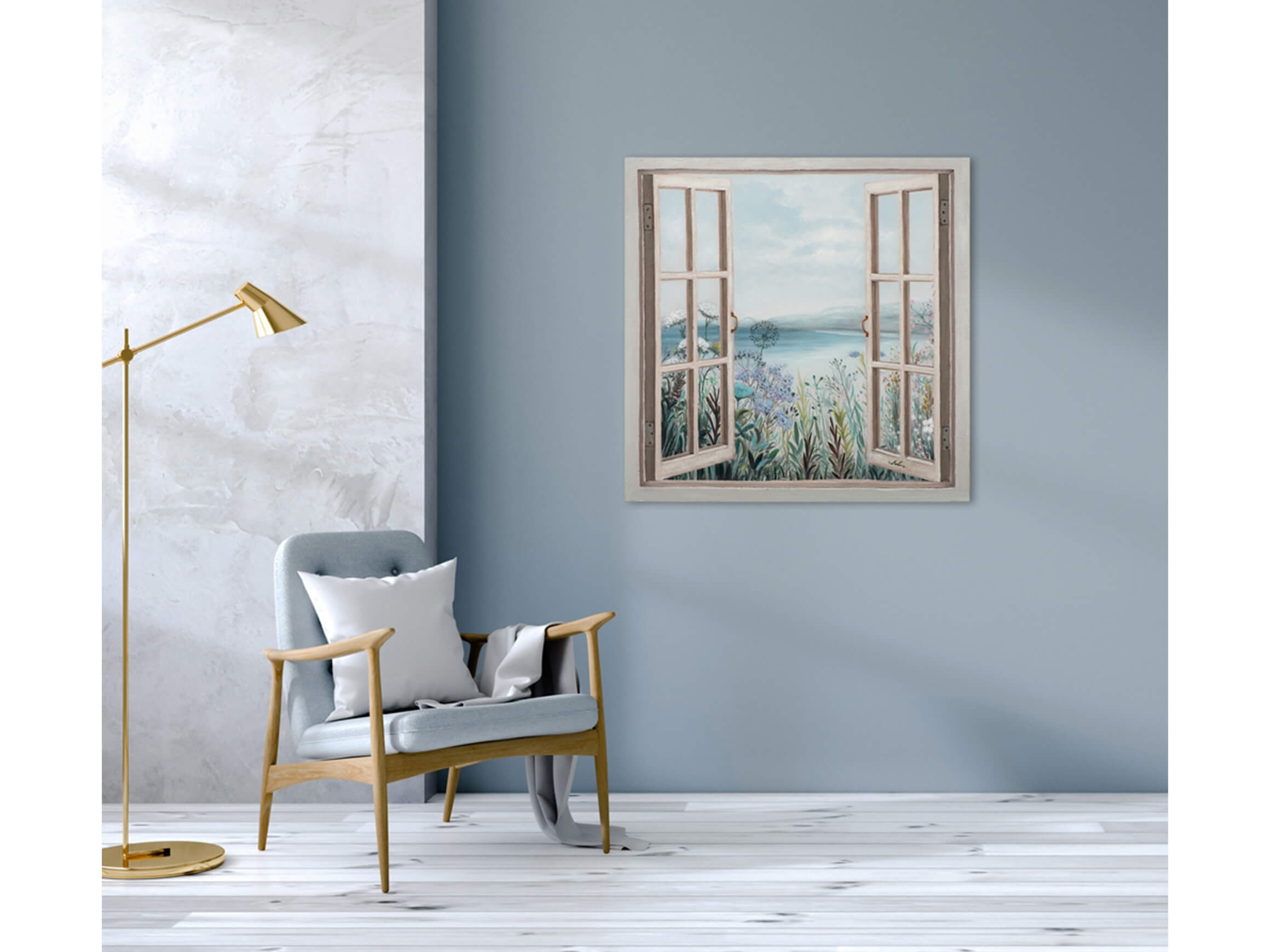 Bild Schöne Aussicht Auf's Meer image LAND / Grösse: 100 x 100 cm