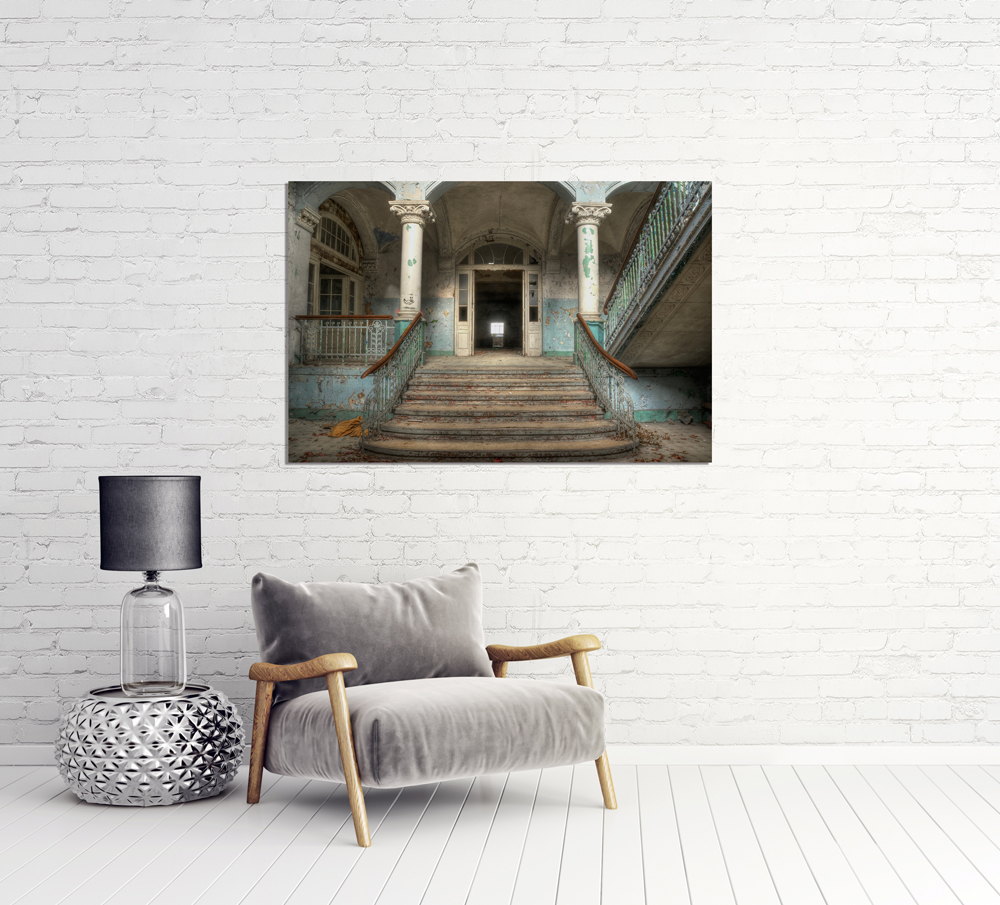 Alubild Lost Place Treppe 1 image LAND