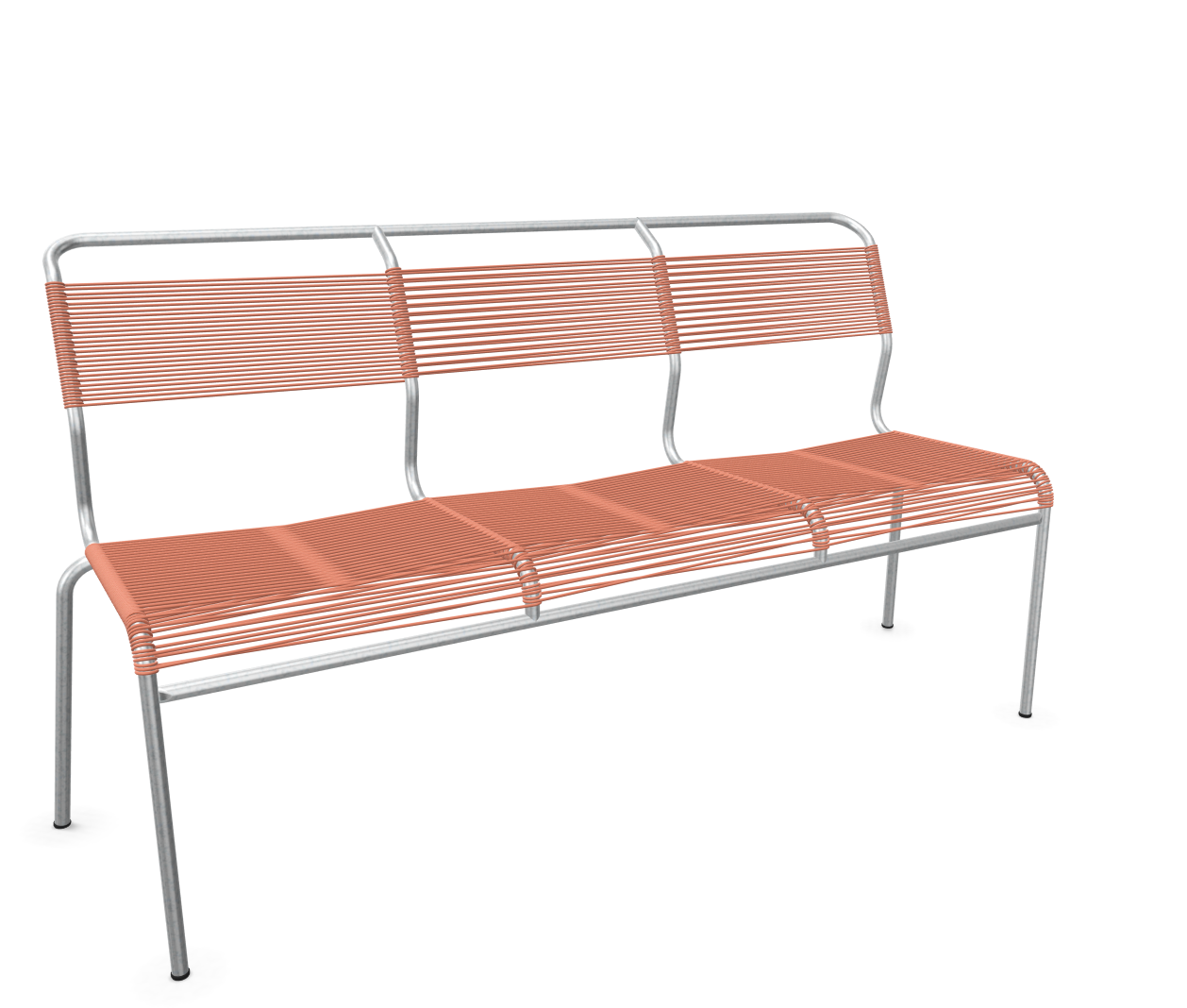 Schaffner Spaghetti-3er-Bank Säntis Feuerverzinkt Braun | Schubiger Möbel