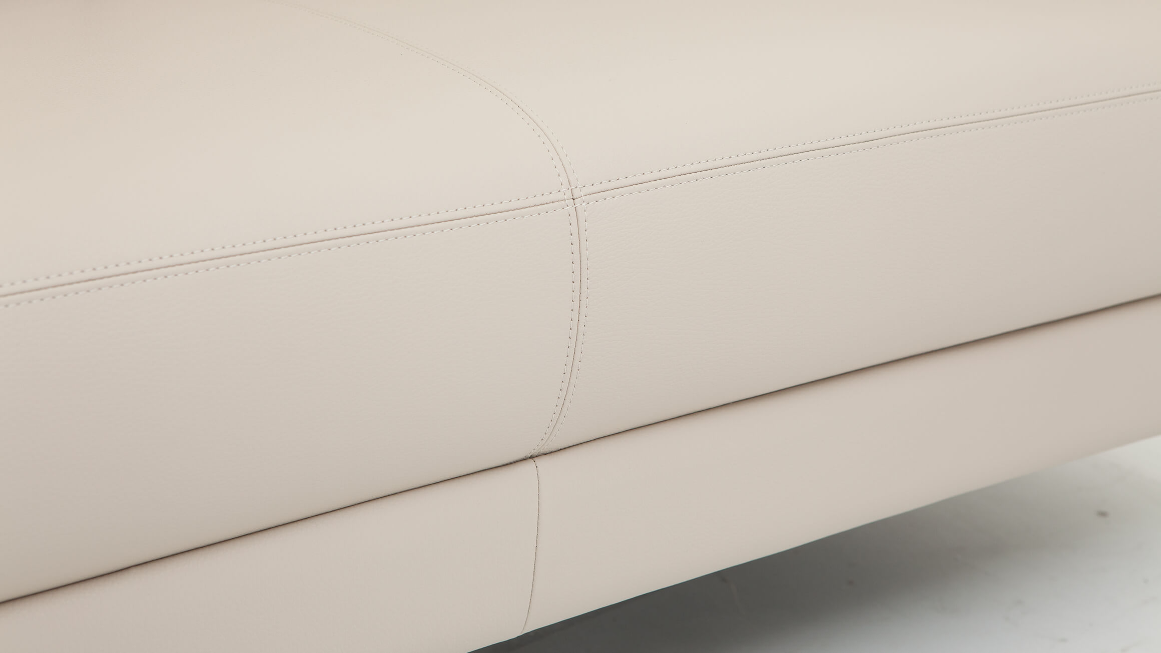 2er Sofa Nimbus, Leder, Höhenverstellbar, b 164 cm t 86 cm h 81-84 cm