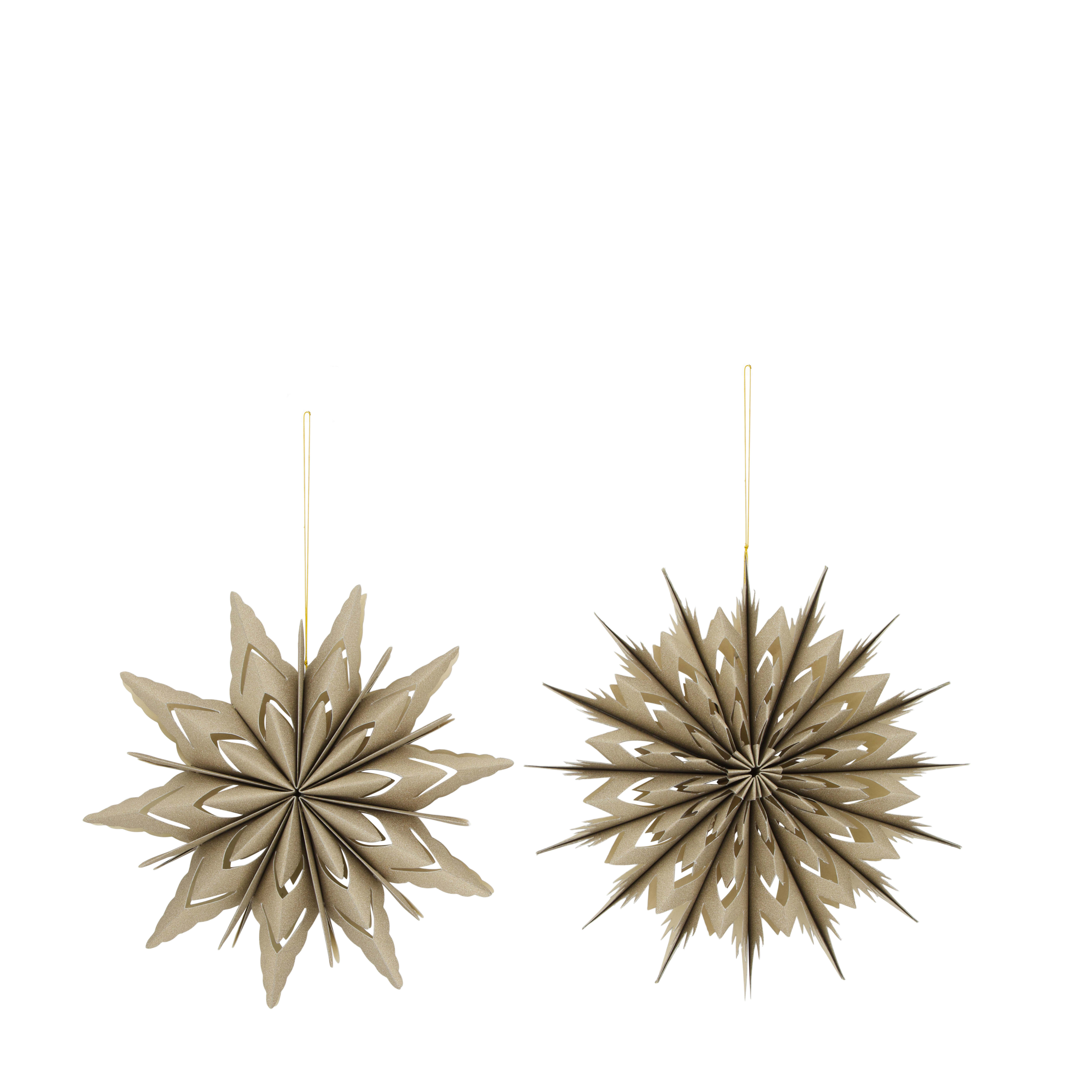 Weihnachtsschmuck Papier mit Glitzer, Champagner Decofinder