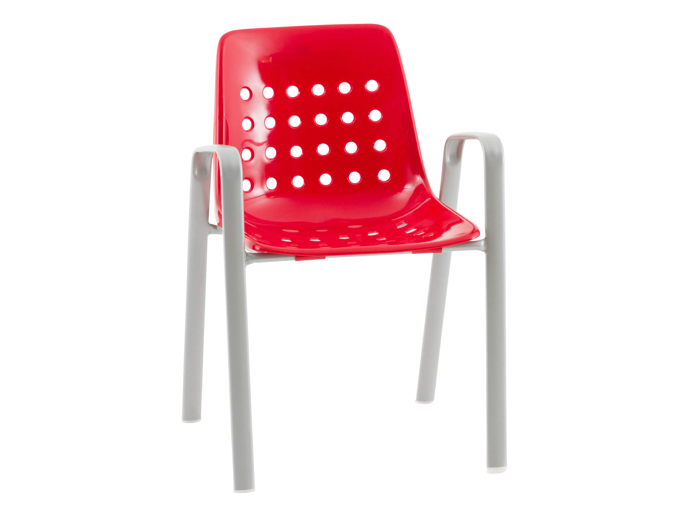 Gartenstuhl Bermuda mit Armlehne Rundoval Schaffner / Farbe: Rot