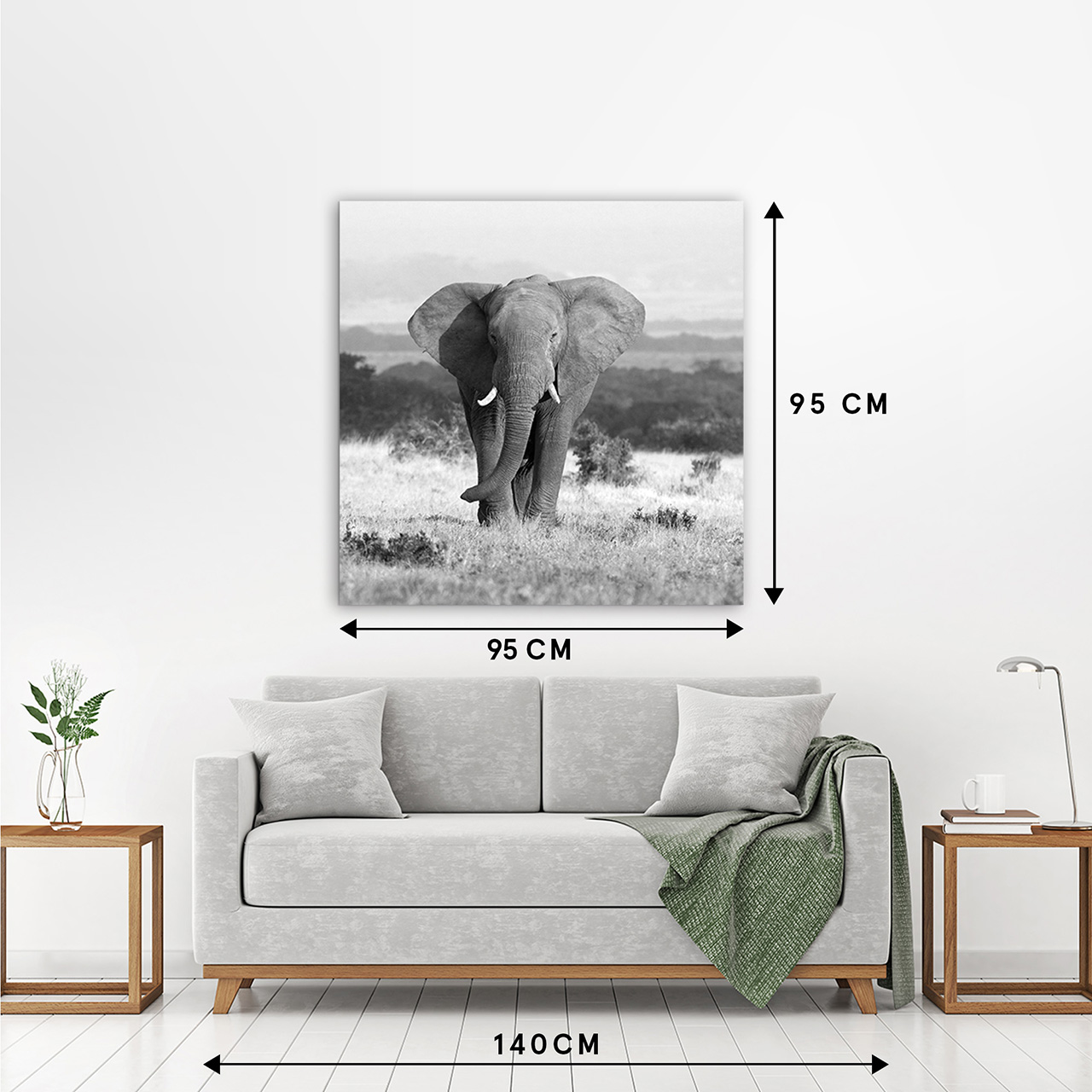 Canvas-Elefant in Der Steppe-image LAND