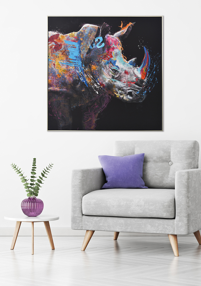 Gemälde-Comic Art "Rhino"-image LAND