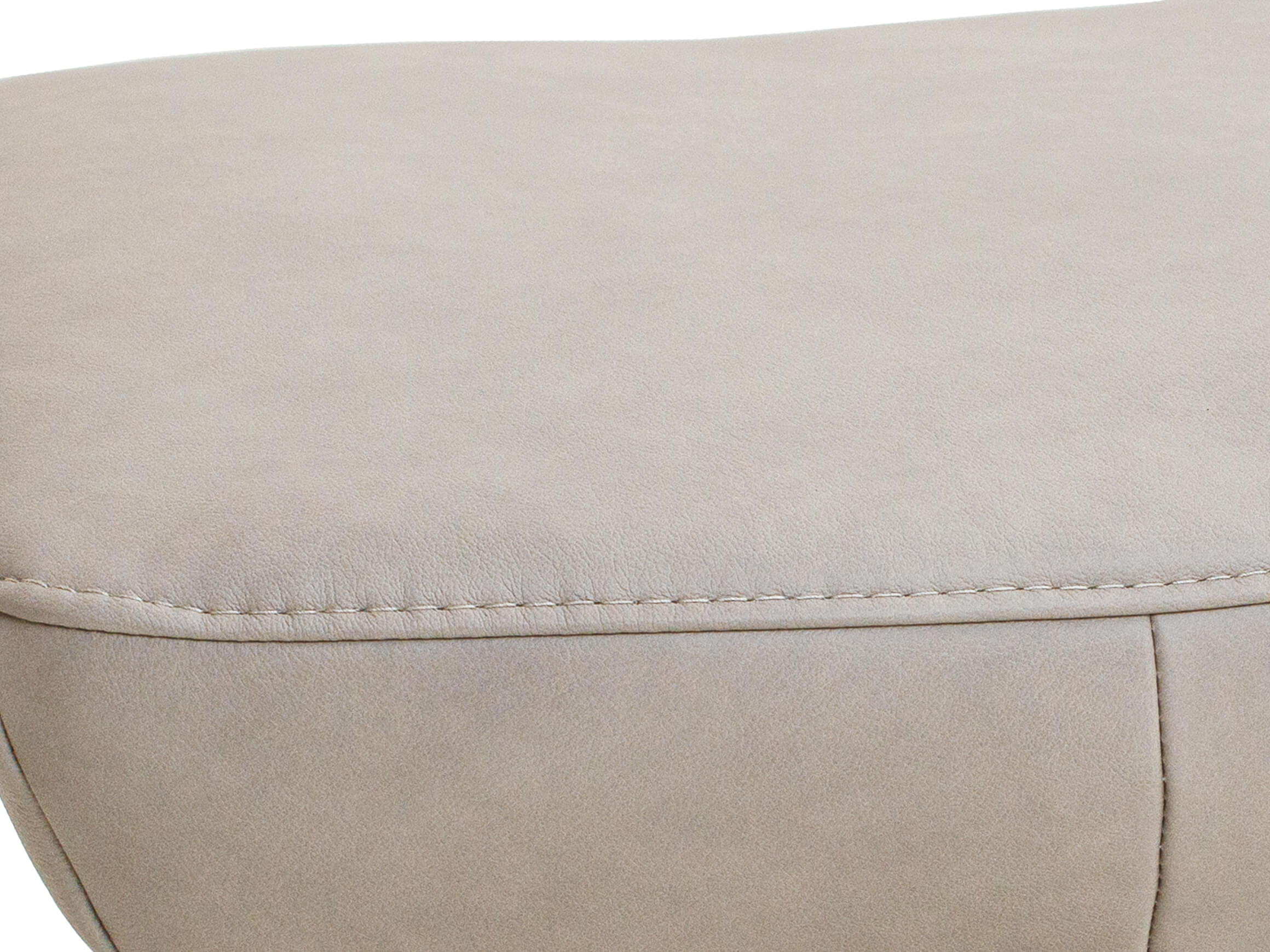 Hocker Capri Pearl Polipol / Farbe: Pearl / Bezugsmaterial: Leder