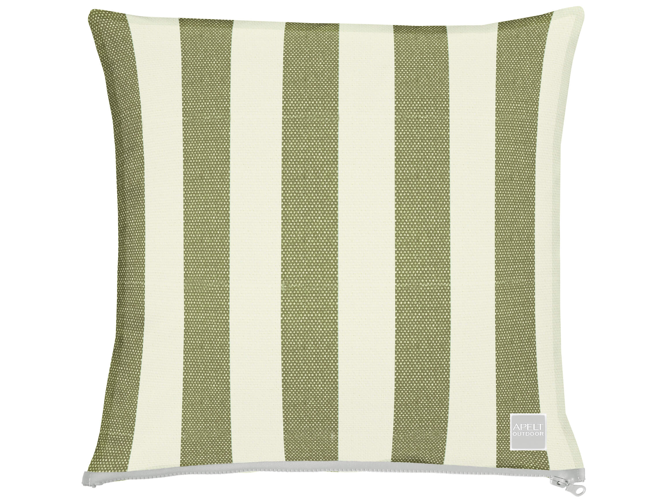 Housse de coussin rayé Vert Blanc 45x45 cm Apelt