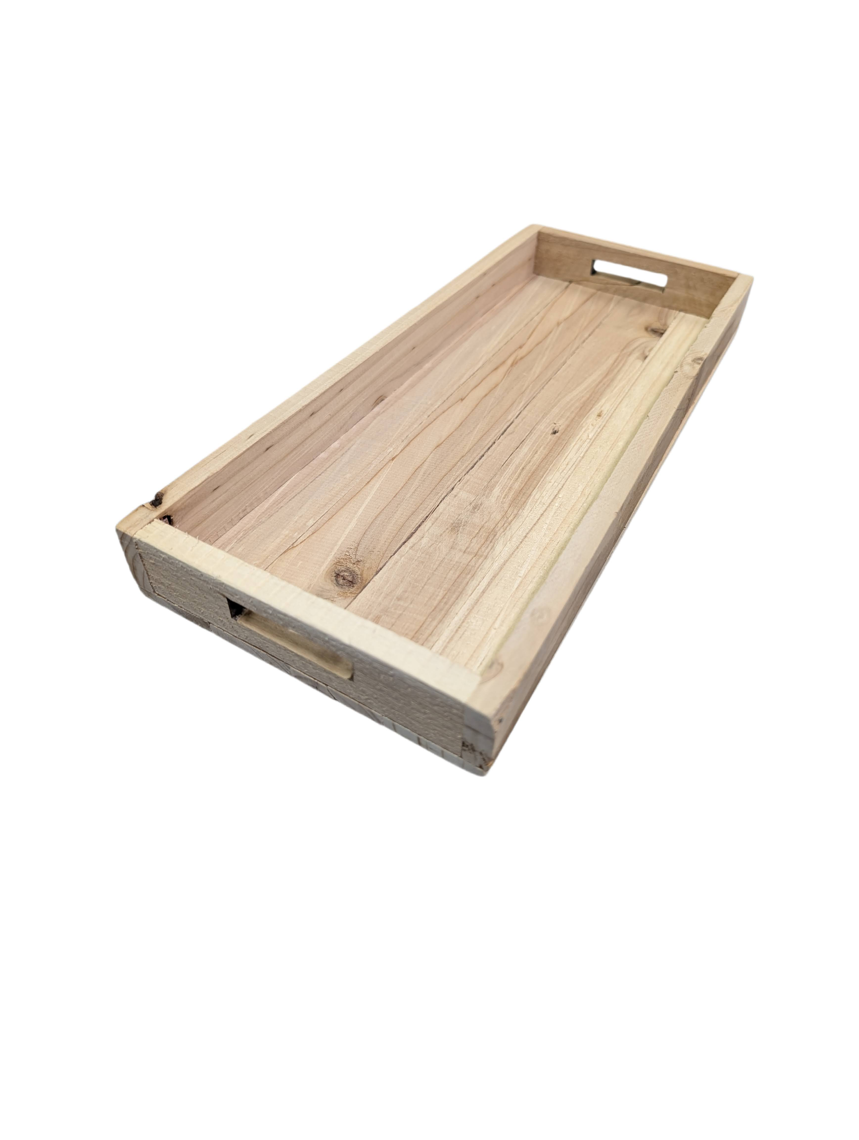 Tablett Naturholz H: 38 cm Decofinder