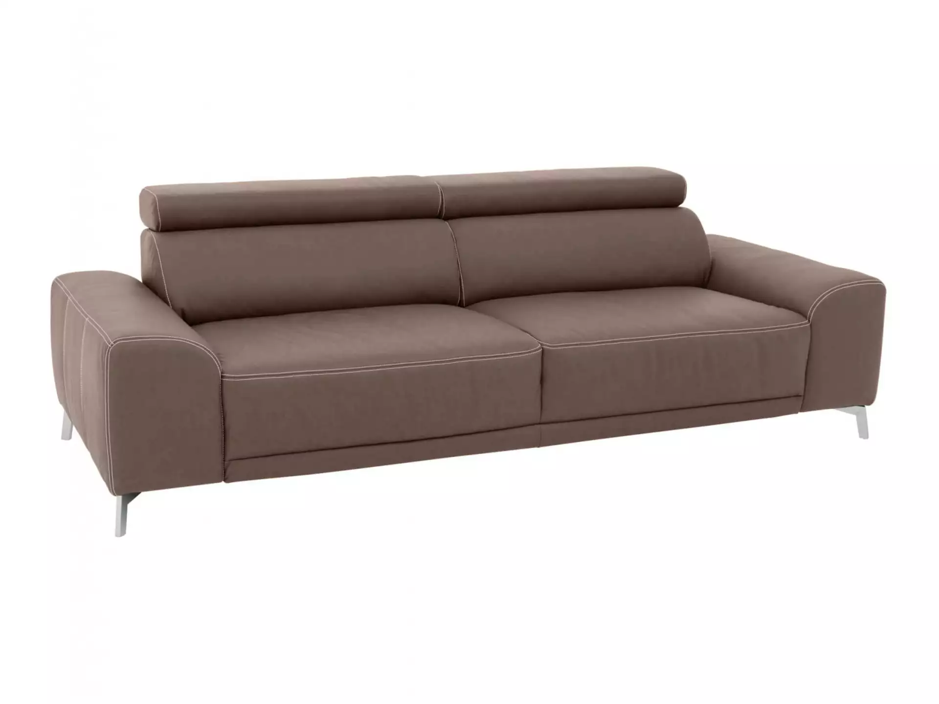 Sofa Lucio Basic B: 222 cm Candy / Farbe: Elephant / Material: Leder Basic