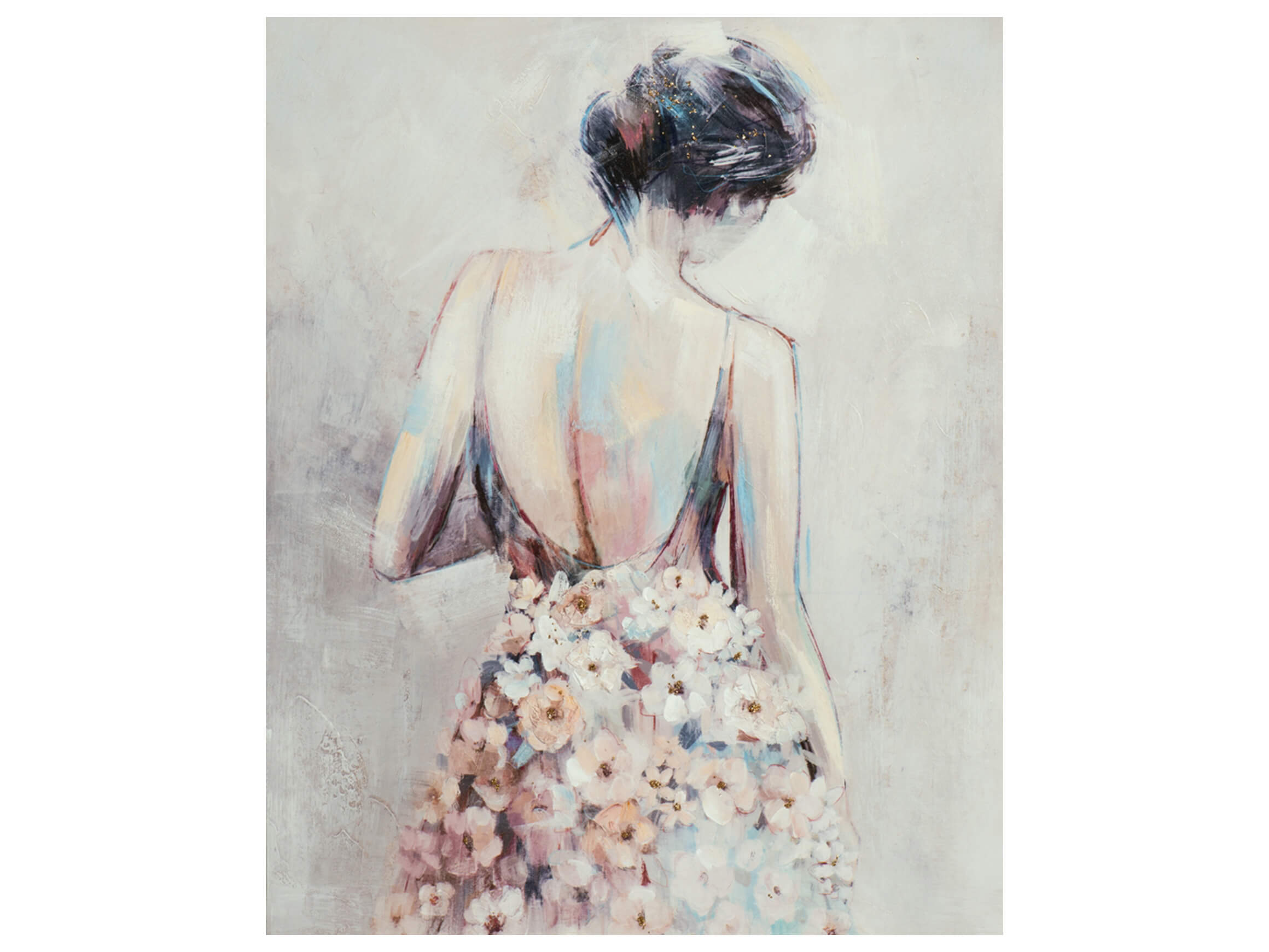 Bild Schöner Rücken mit Blumen image LAND / Grösse: 100 x 80 cm