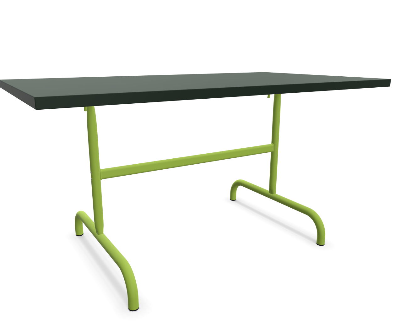 Säntis metal table Schaffner / colour: fir green