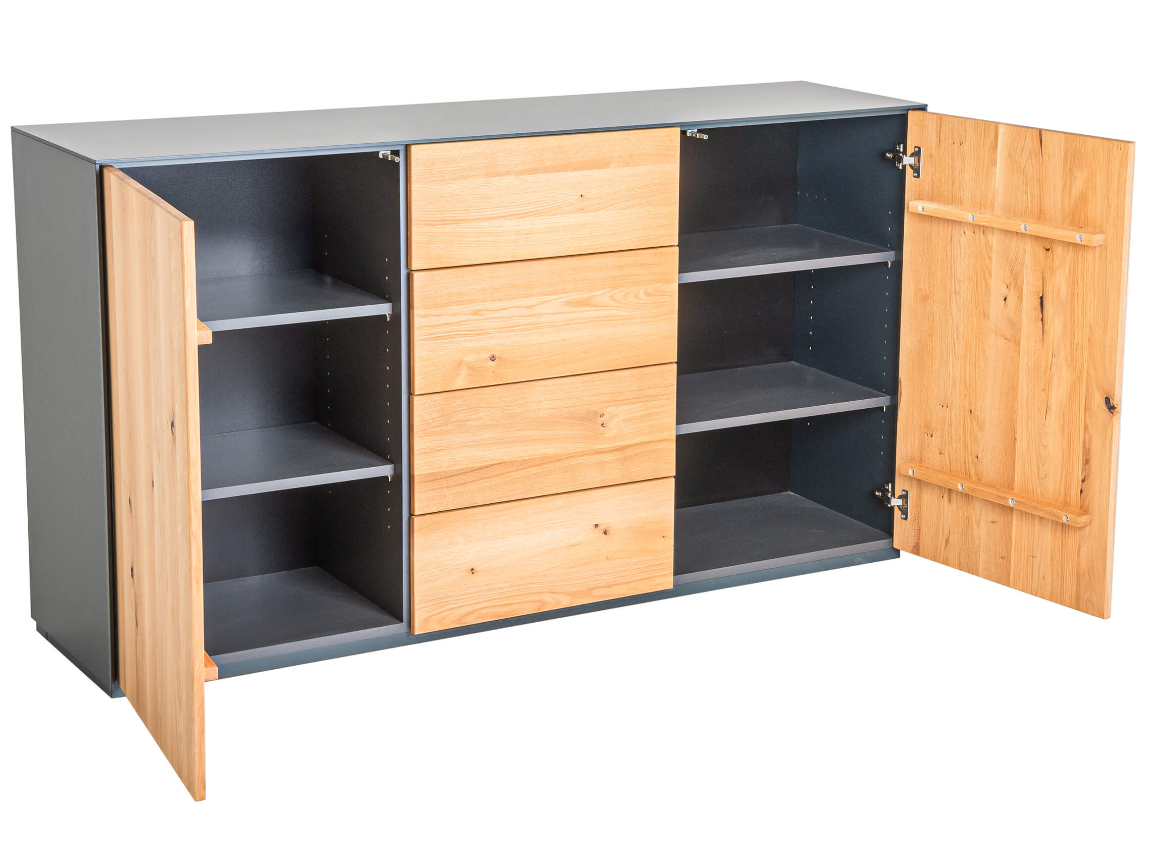 Sideboard Ohio Lüönd / Farbe: Eiche Anthrazit