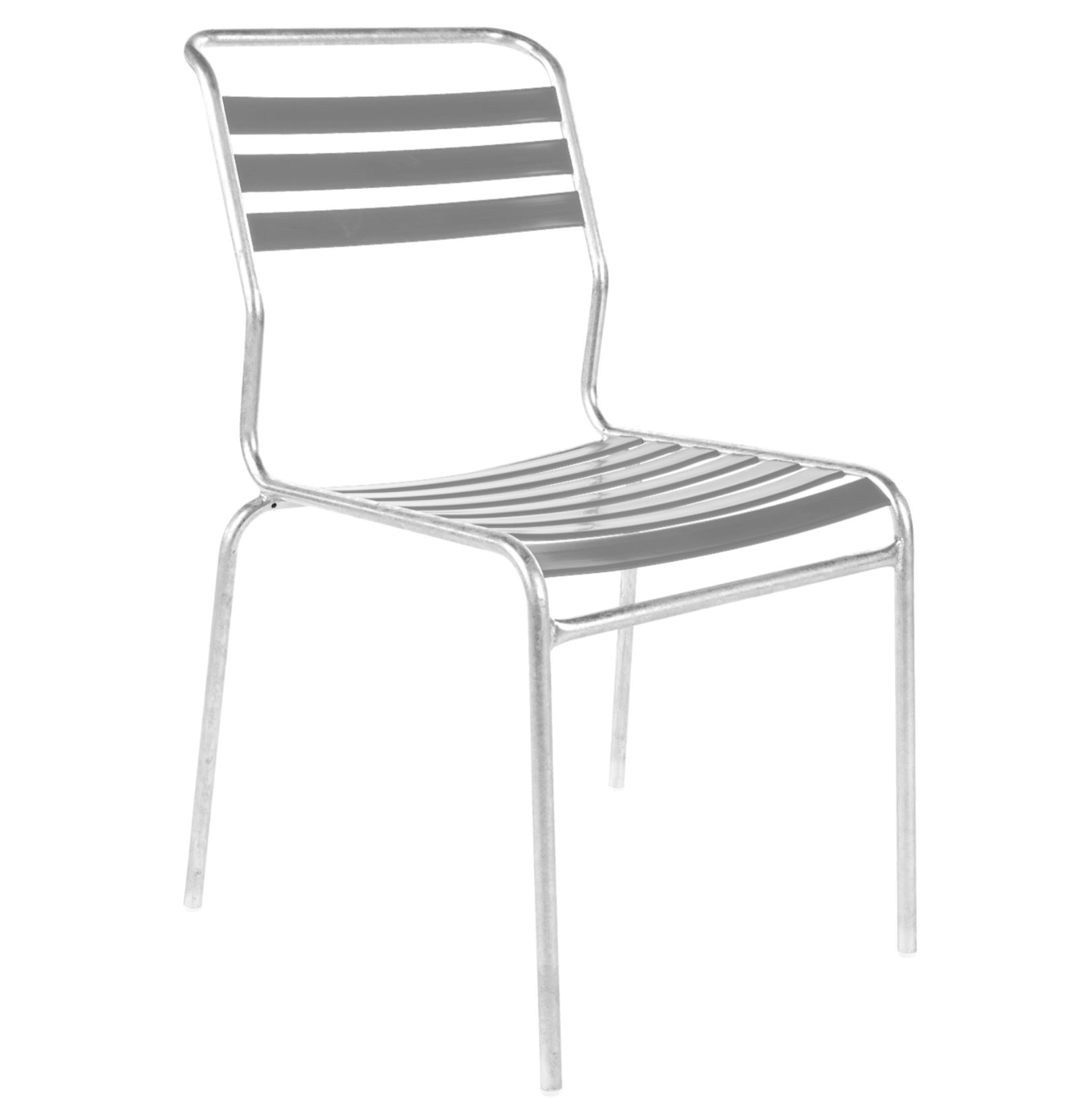 Lättli-Stuhl Säntis Schaffner / Farbe: Alusilber