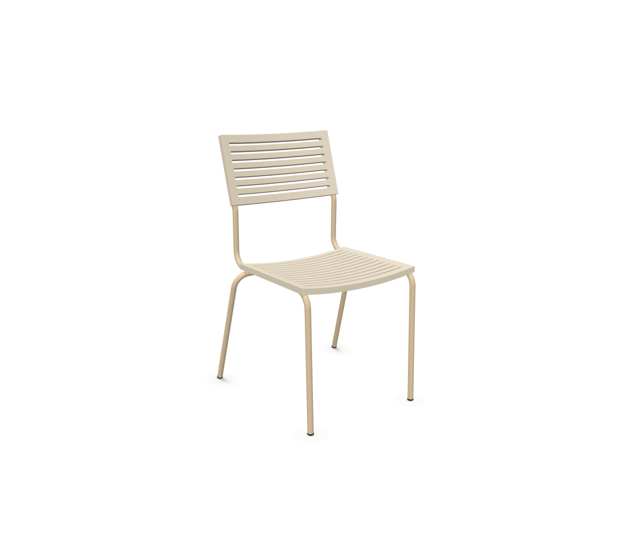 Gartenstuhl Lamello von Schaffner / Farbe: Pastellsand / Grösse: 56 x 59 cm