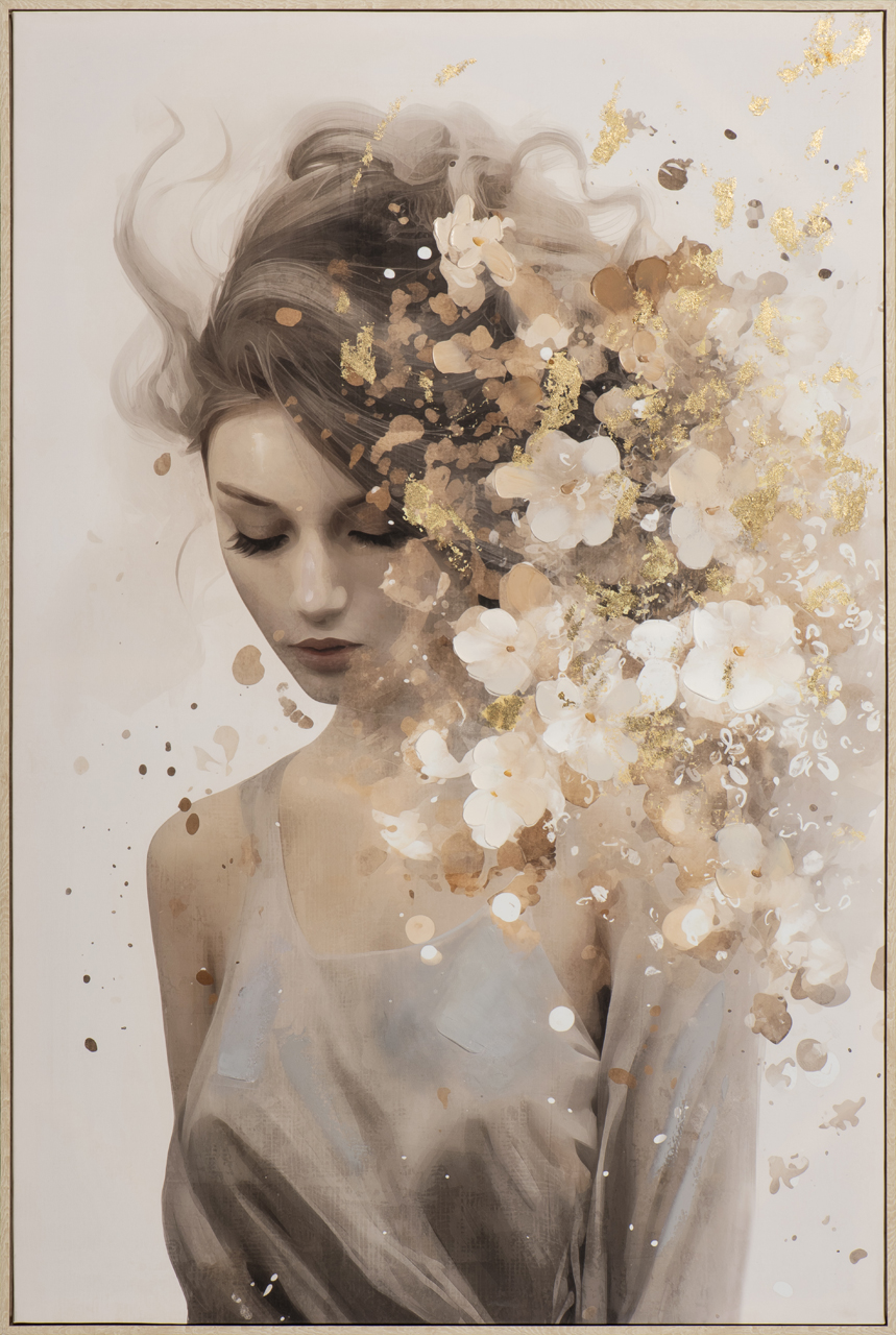 Gemälde Gold Flowers in Hair image LAND