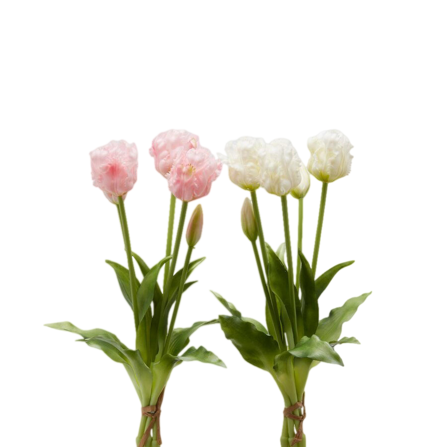 Kunstblume Tulpen Acc. Weiss,rosa H: 40 cm Edg