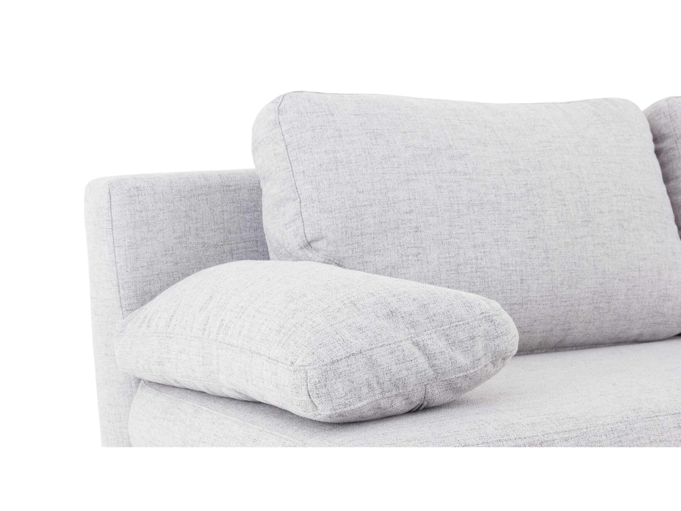 Ralf sofa bed, silver fabric, light oak legs, w 200 cm