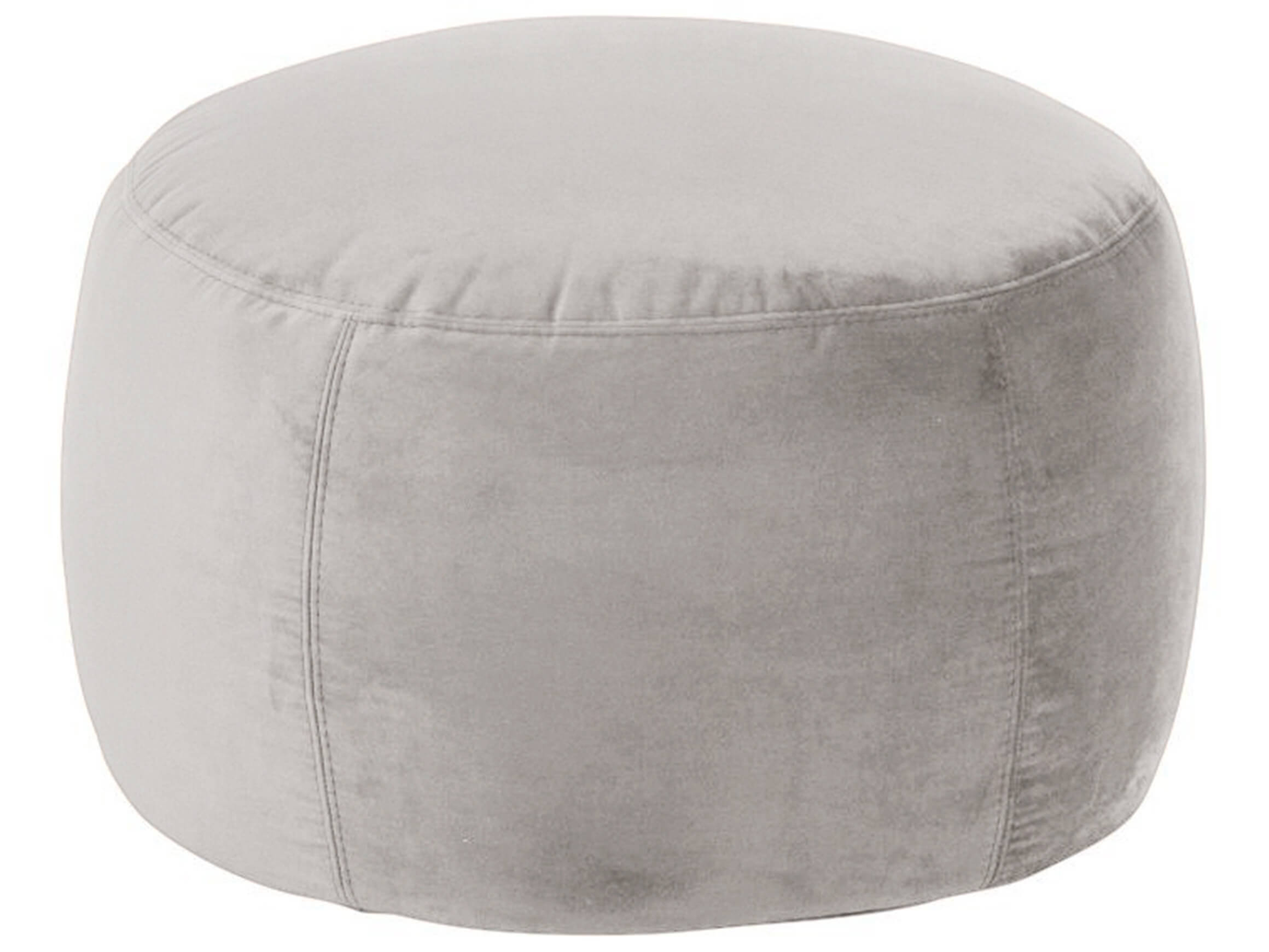 Hocker Annabelle Velvet D: 60 cm Candy / Farbe: Silber / Material: Stoff
