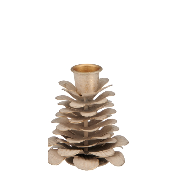 Gasper Kerzenständer Zapfenform, Vanille  | Schubiger Möbel