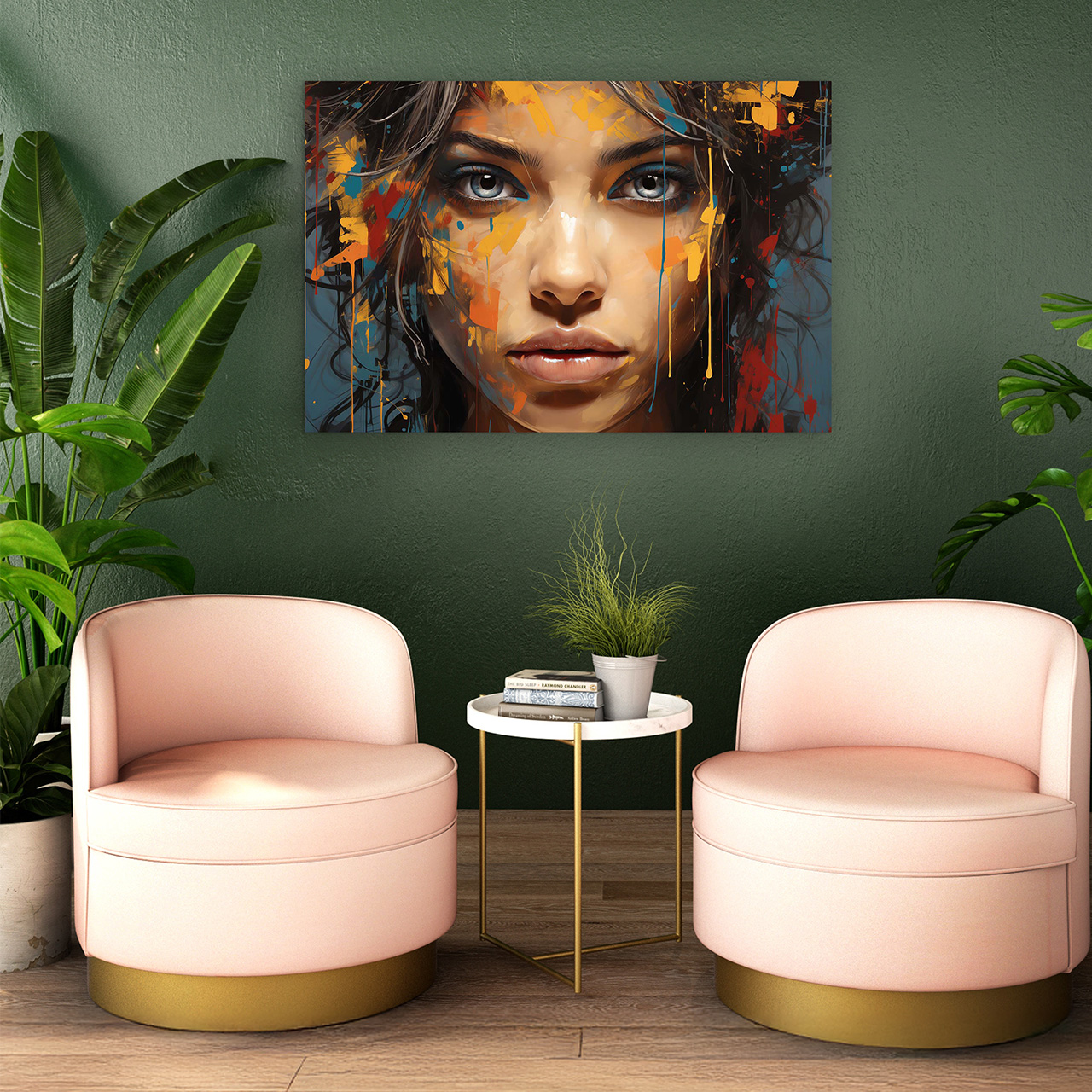 Canvas-Grey Eyes Behind Colours-image LAND