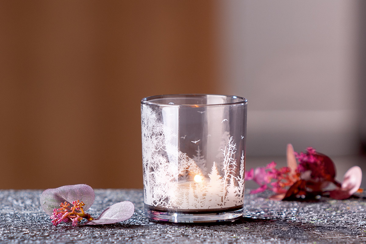 Figur Waldmotive, Glas, Braun H: 8 cm Gilde