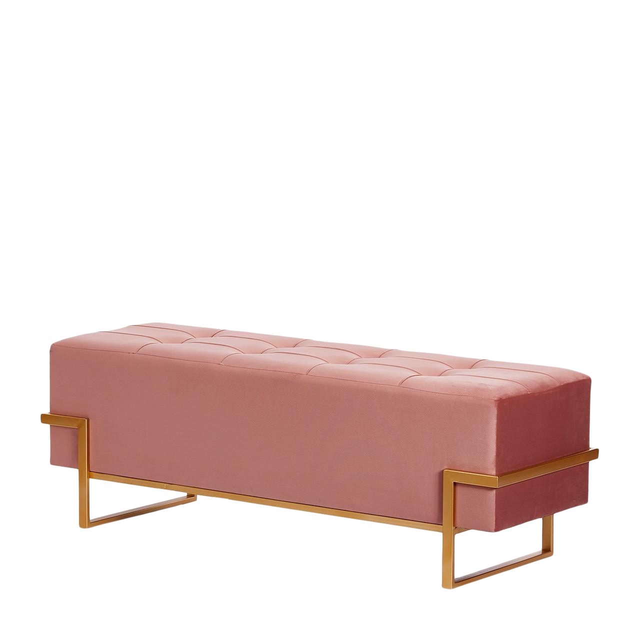 Sitzbank Samt Rosa H: 120 cm Edg