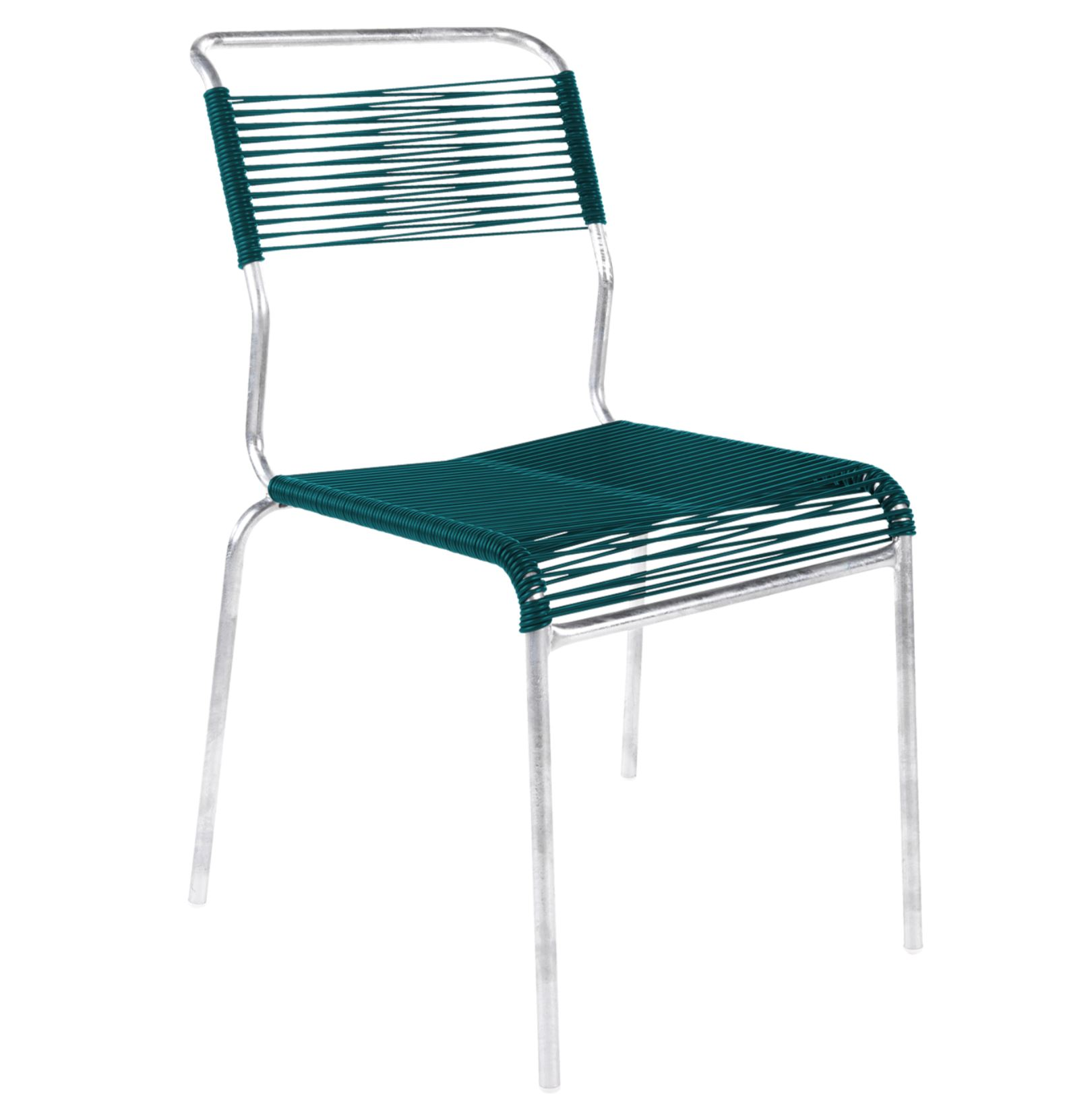 Spaghetti-Stuhl Säntis Feuerverzinkt von Schaffner / Farbe: Kaliblau / Grösse: 44 x 61 cm