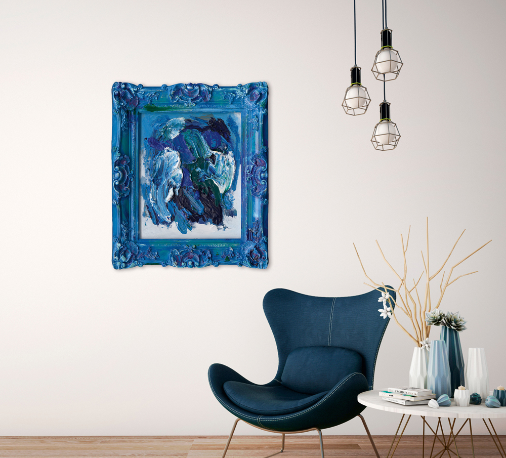 Gemälde Barock en Vogue Blau image LAND