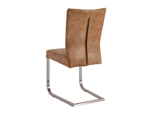 Stuhl Roberta, Freischwinger, Leder, Stahl, b 46,5 cm t 53 cm h 91 cm