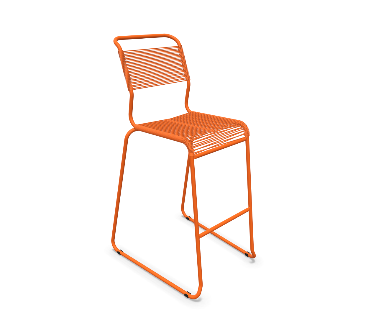 Schaffner Spaghetti-Barstuhl Säntis m. Kufen Orange | Schubiger Möbel