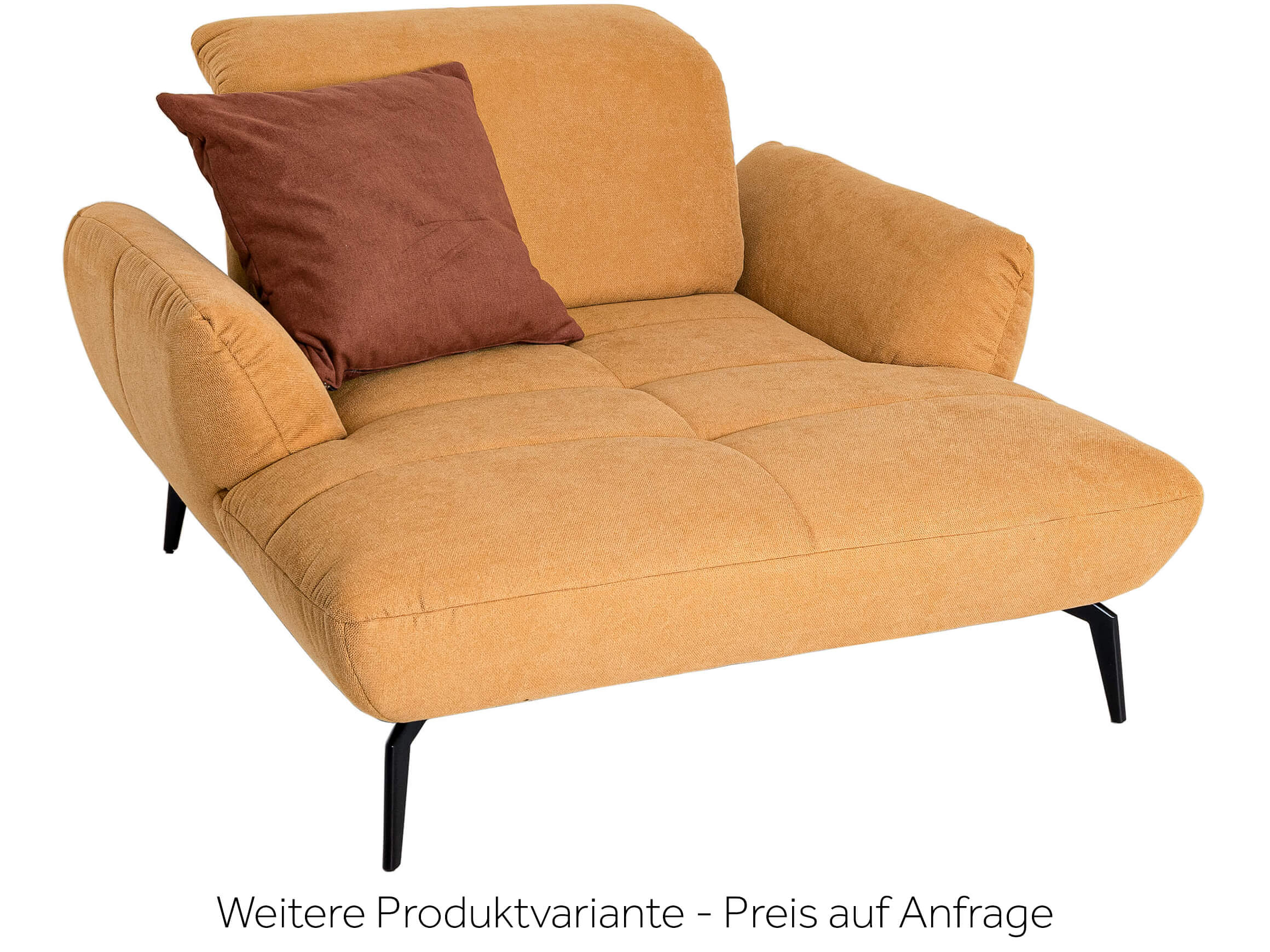 Loveseat Nebraska Basic Steinpol / Farbe: Mustard / Bezugsmaterial: Stoff