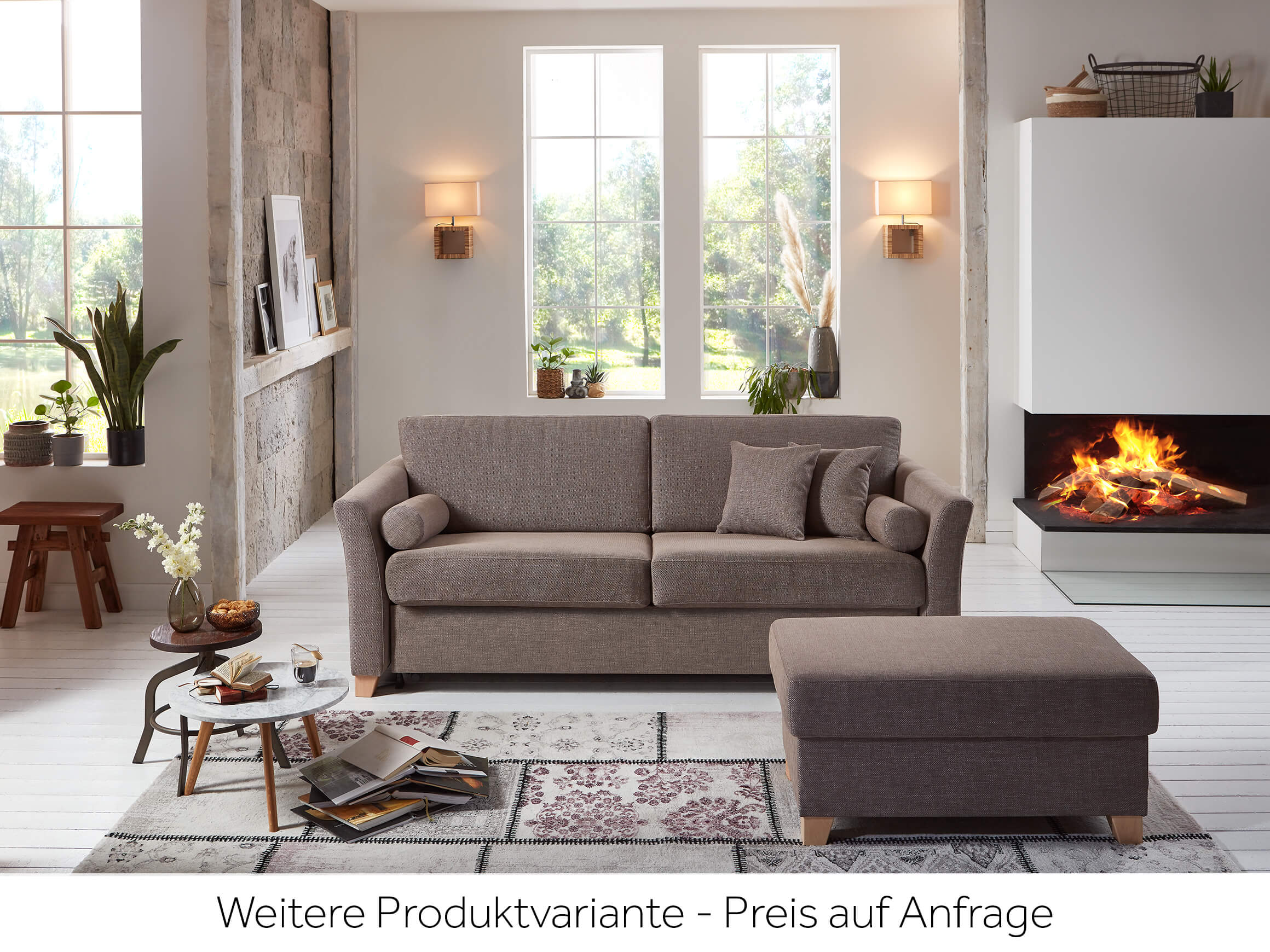 Hockerbank Berkely Nehl / Farbe: Schwarz / Bezugsmaterial: Leder