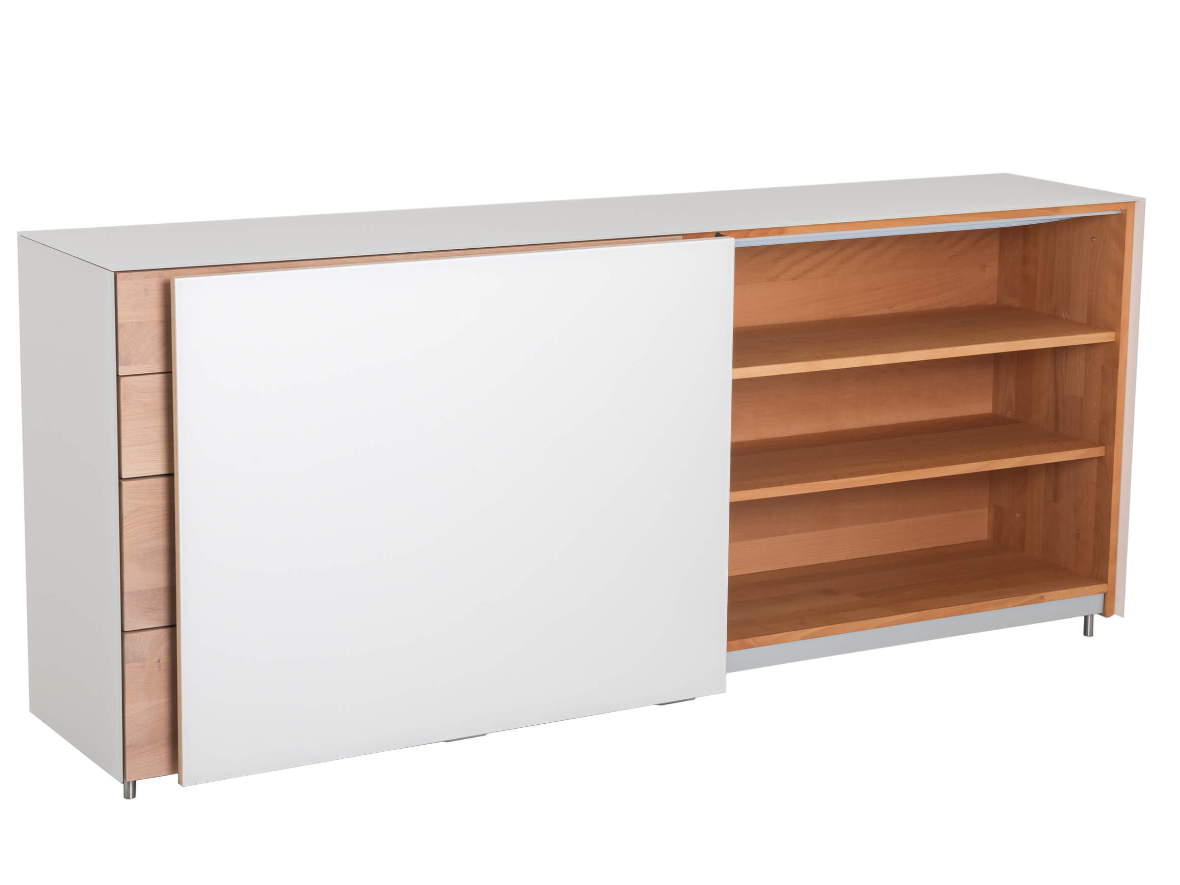 Anrichte Cubus Pure Team 7 / Farbe: Holzfarbig Naturweiss