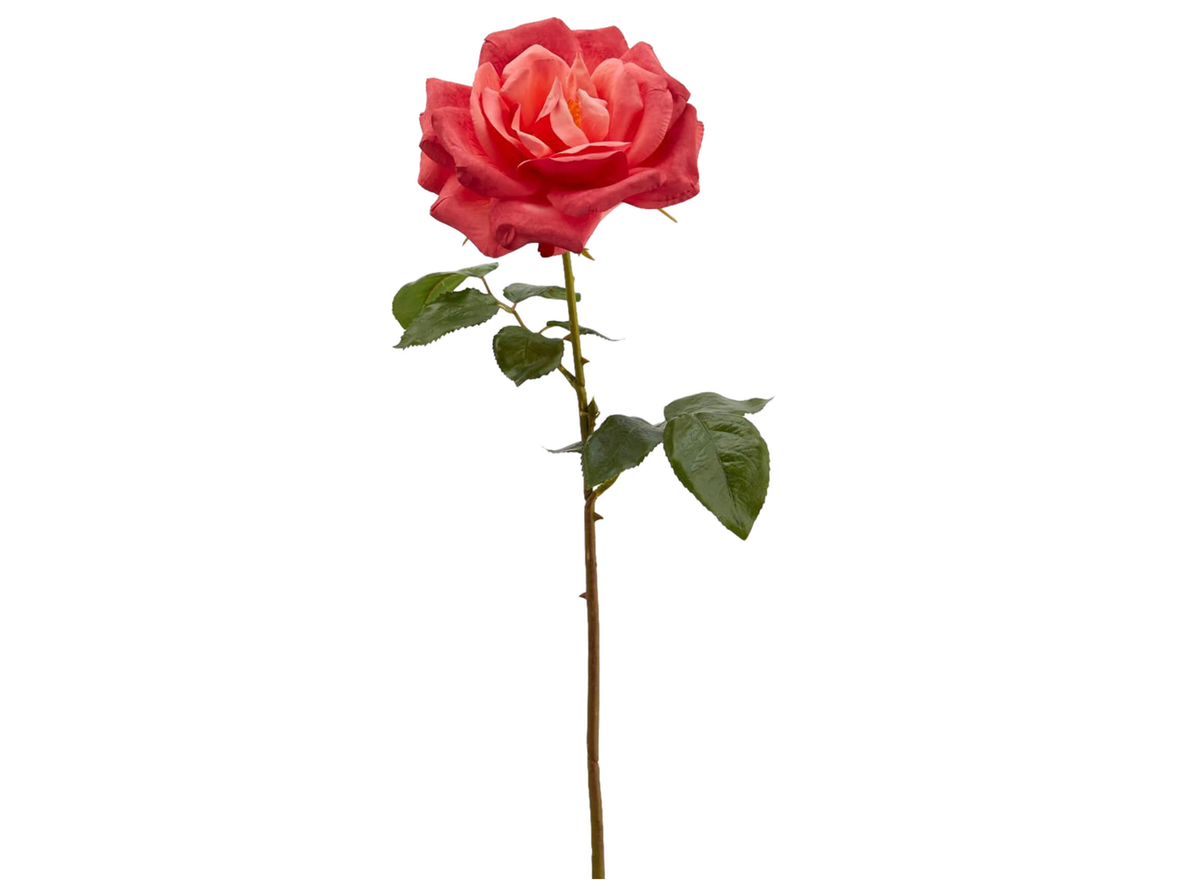 Kunstblumen Rose Dunkelrot H: 56 cm Edg