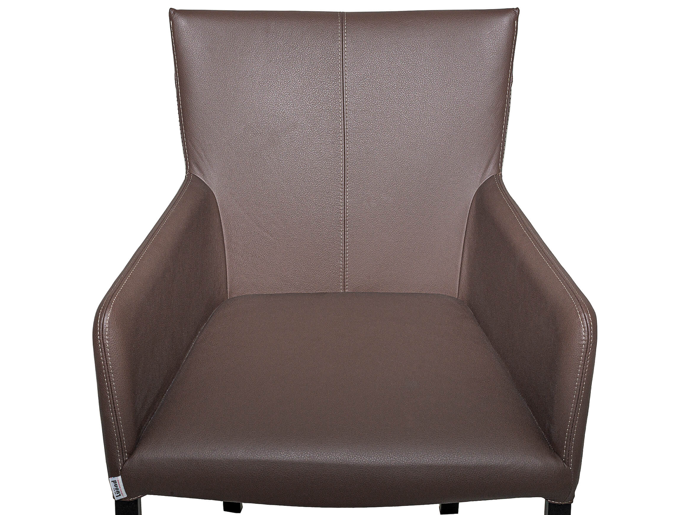 Armlehnstuhl Loredana Lüönd / Farbe: Dunkelbraun / Material: Leder